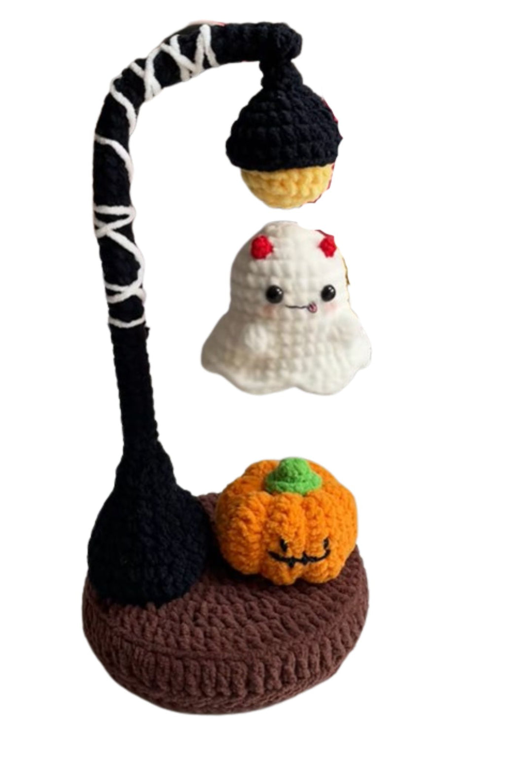 [Finished Product ]Handmade CrochetHalloween Floating Ghost Night Light - Cute Spooky Decor & Festive Gift for Home