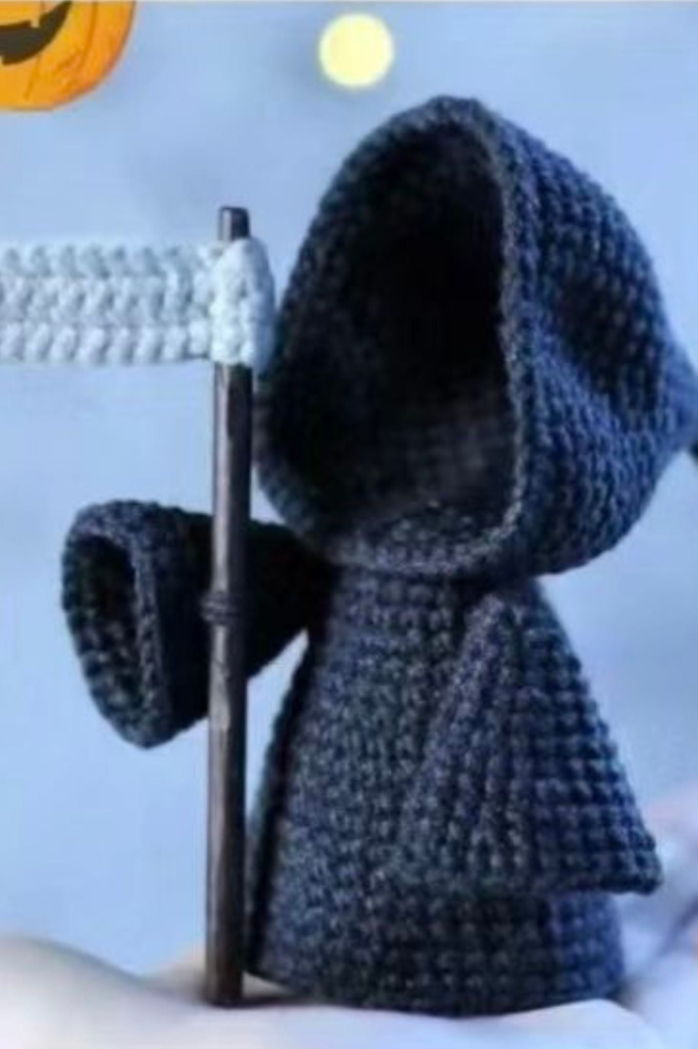 Finished Product Angel & Reaper Themed Handmade Crochet Keychain Charm Set