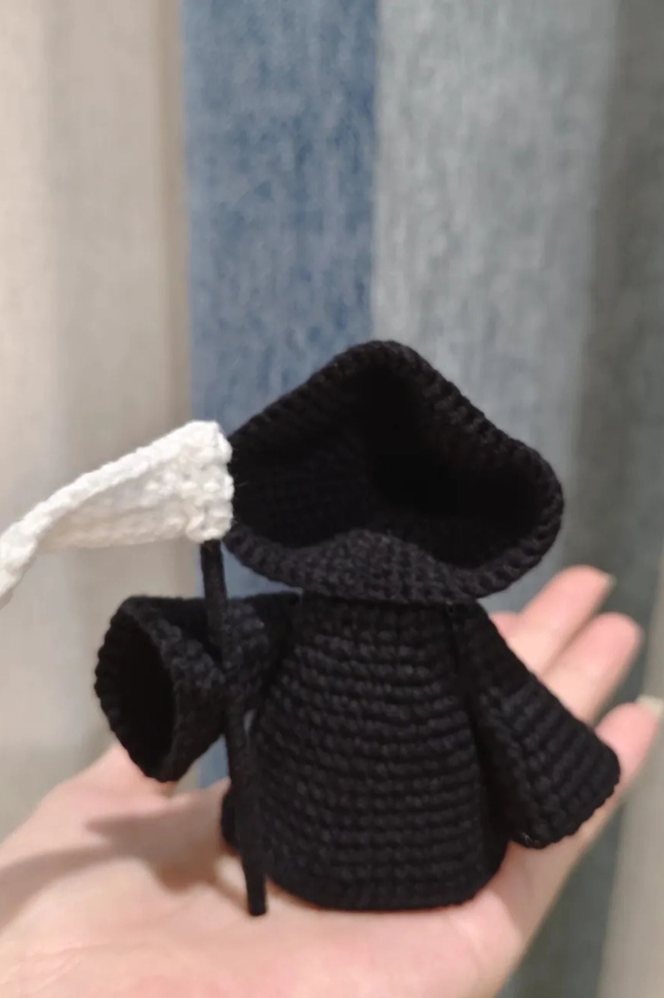 Finished Product Angel & Reaper Themed Handmade Crochet Keychain Charm Set