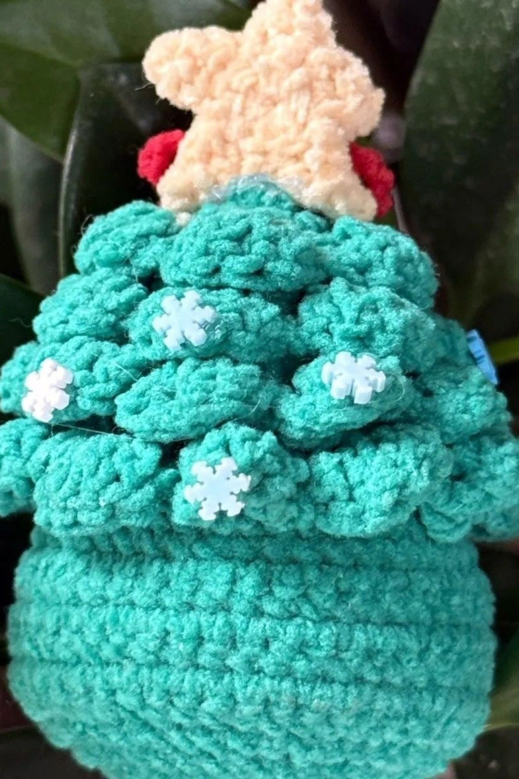 Christmas Tree Tiger Themed Handmade Crochet Keychain Charm