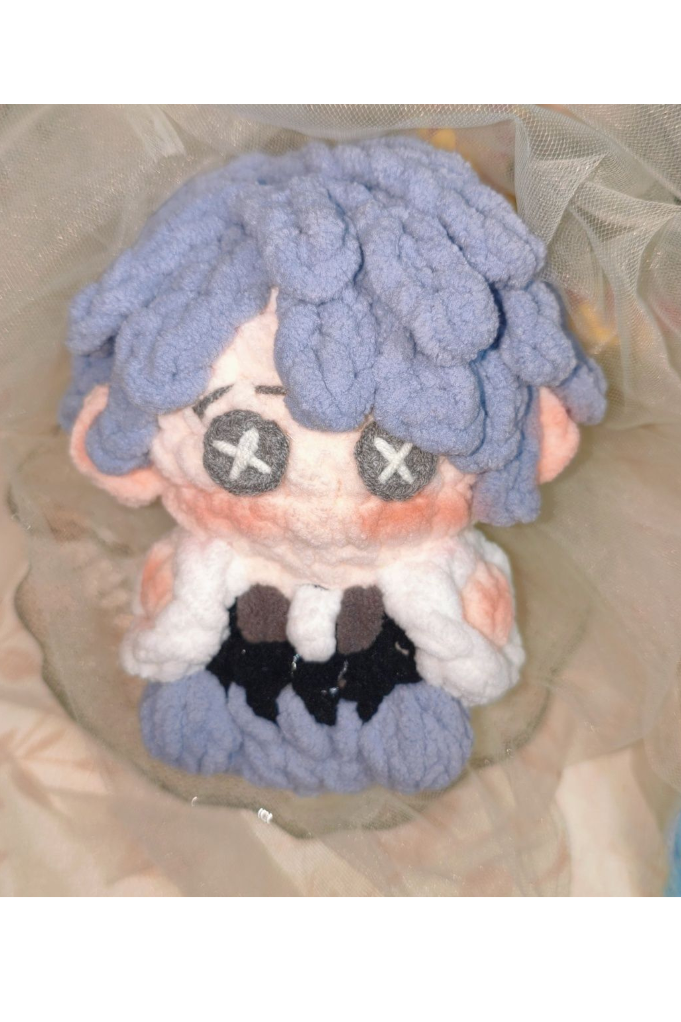Finished Product Custom Identity V Aesop Carl Doll Game Fan Art - Handmade Crochet Keychain Charm