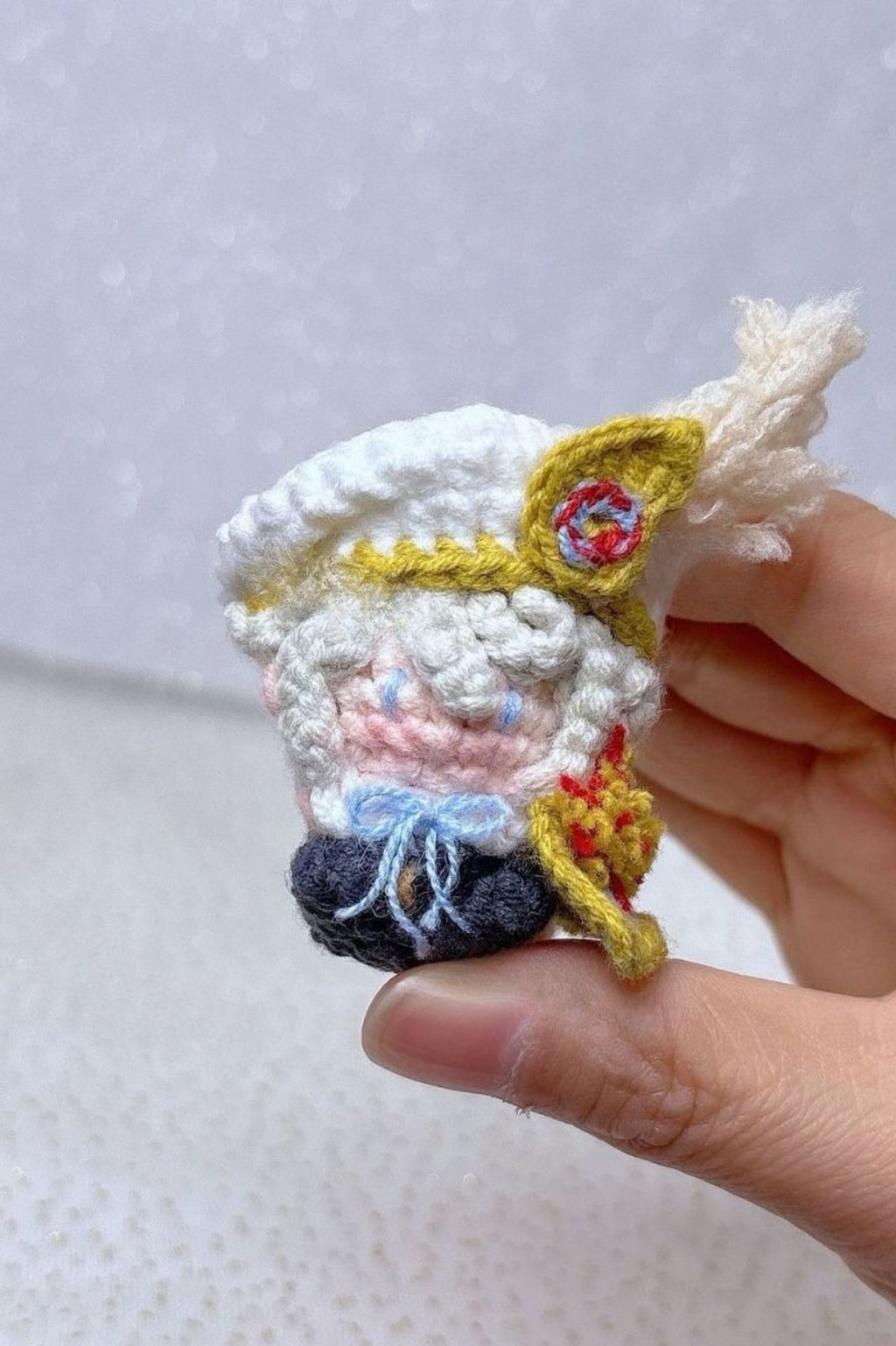 Finished Product Custom Identity V Edgar Valden（Painter） Game Fan Art - Handmade Crochet Keychain Charm