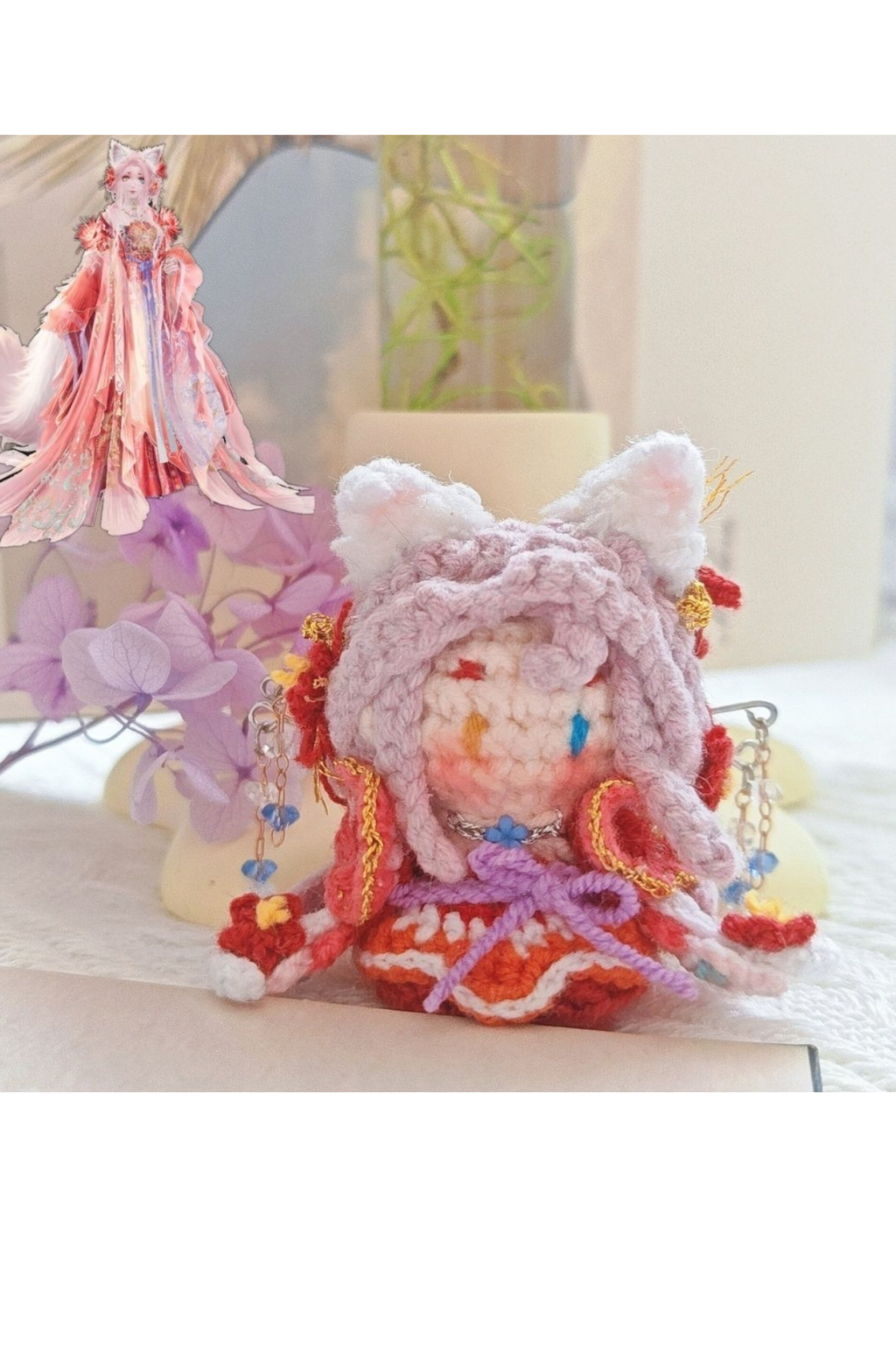 Finished Product Custom Infinity Nikki Game Fan Art-Handmade Crochet Keychain Charm