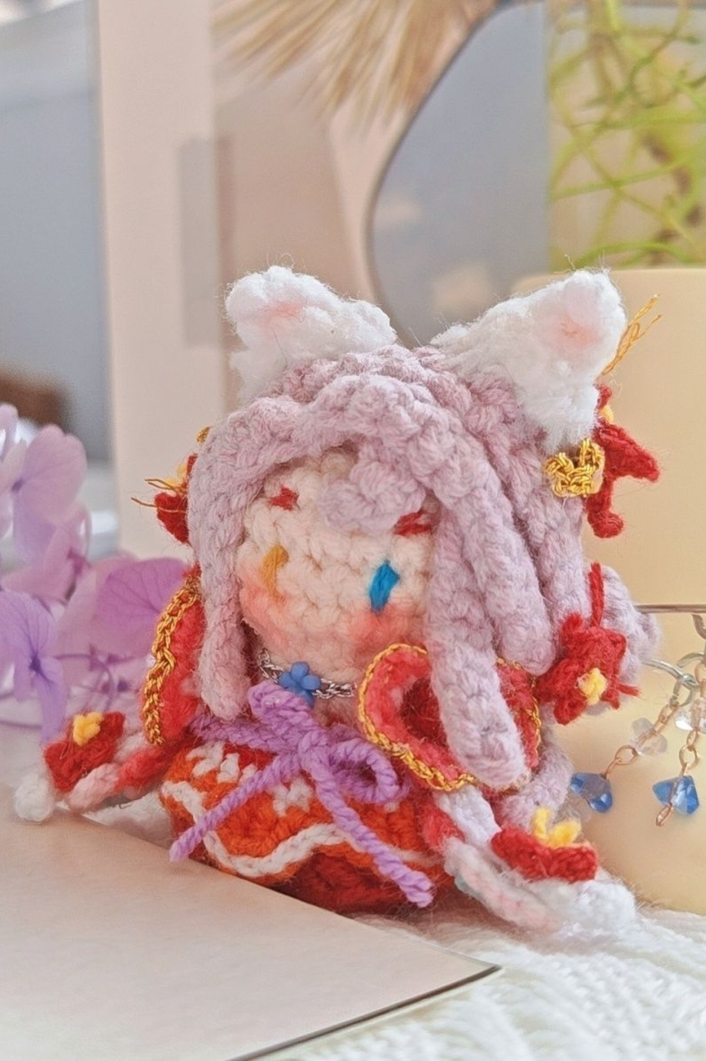 Finished Product Custom Infinity Nikki Game Fan Art-Handmade Crochet Keychain Charm