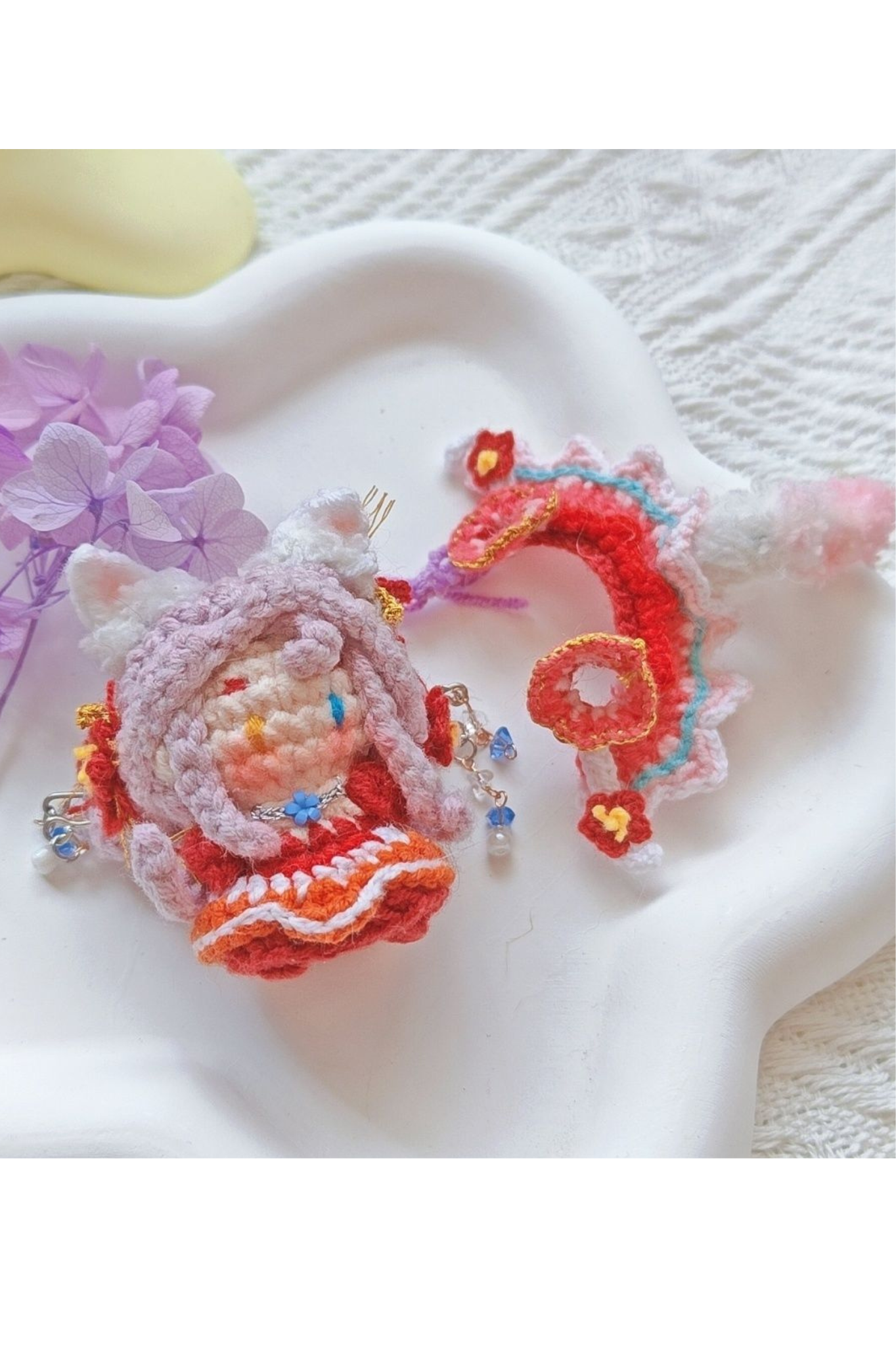 Finished Product Custom Infinity Nikki Game Fan Art-Handmade Crochet Keychain Charm