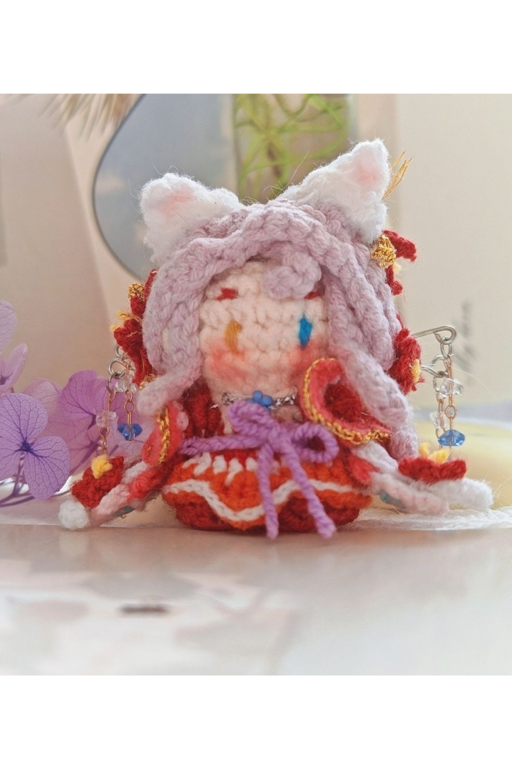 Finished Product Custom Infinity Nikki Game Fan Art-Handmade Crochet Keychain Charm