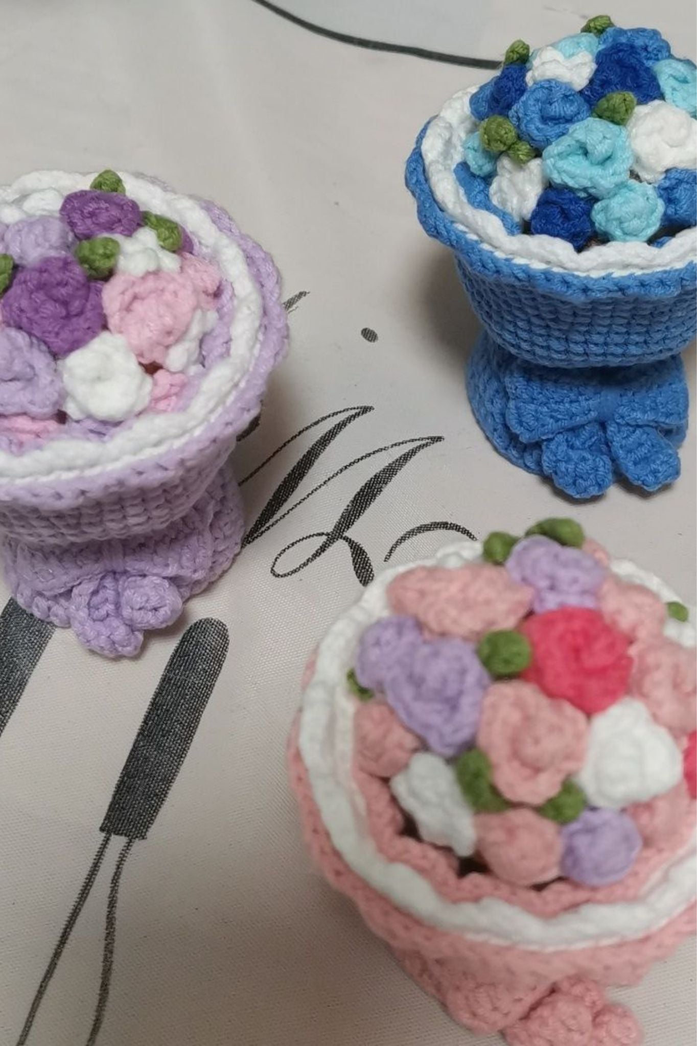 [Promotion!]Finished Product Custom Bride with Floral Bouquet Handmade Crochet Doll - Valentine’s & Wedding Themed Artisan Craft