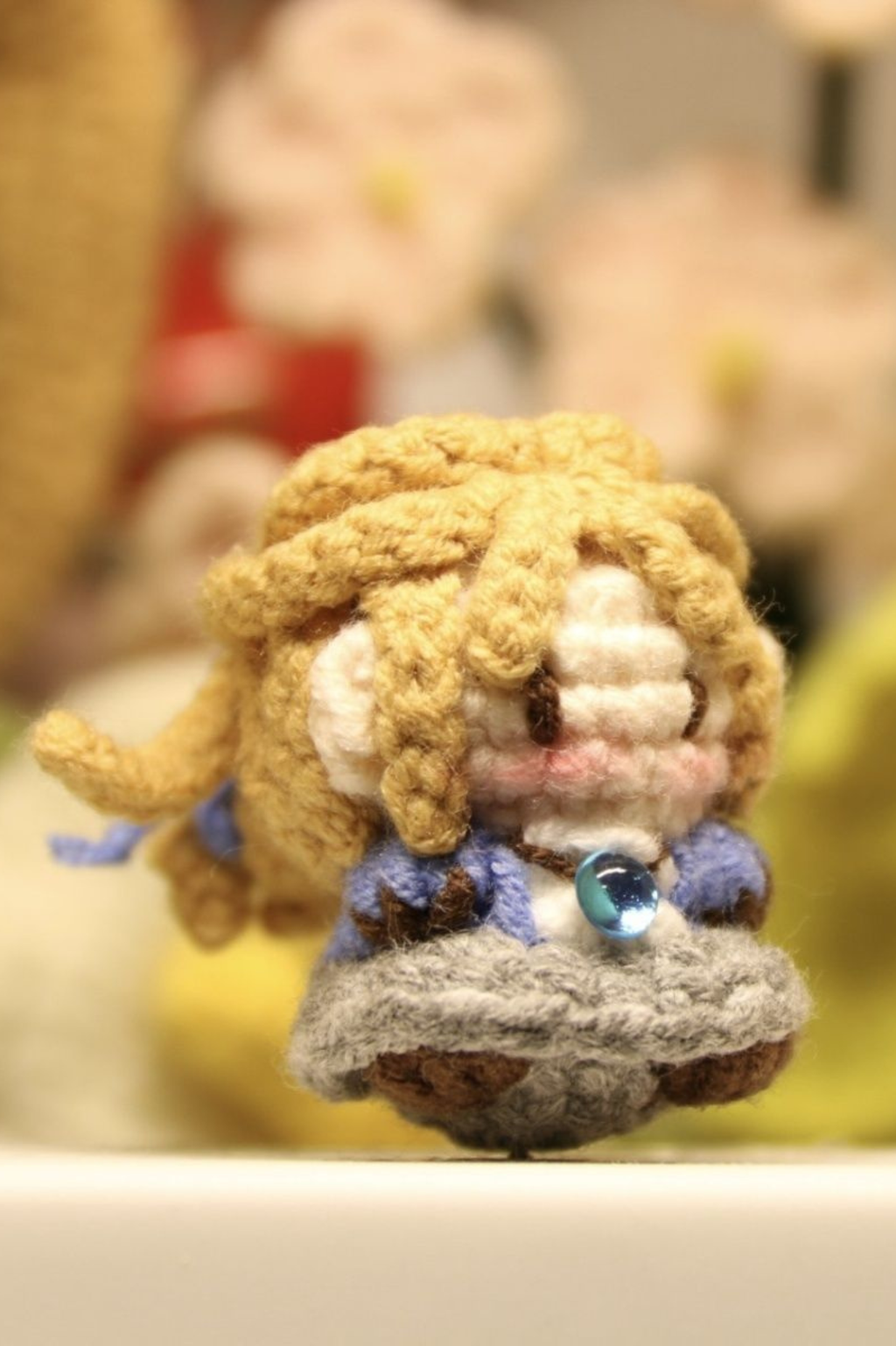 Finished Product Custom Identity V Alice Game Fan Art - Handmade Crochet Keychain Charm