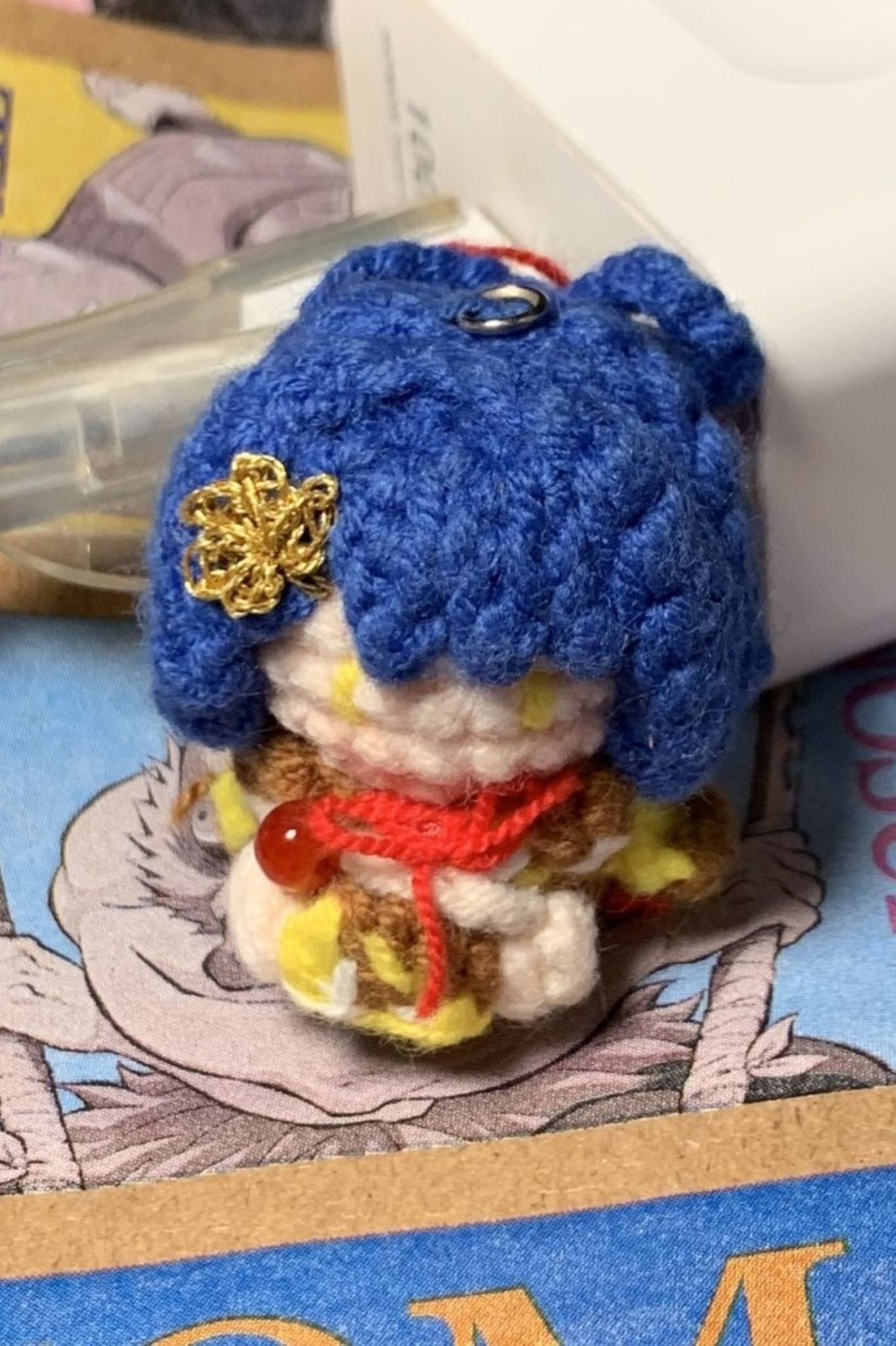 [Finished Product] Custom the Genshin Game Mao Xiangling Fan Art - Handmade Crochet Keychain Charm