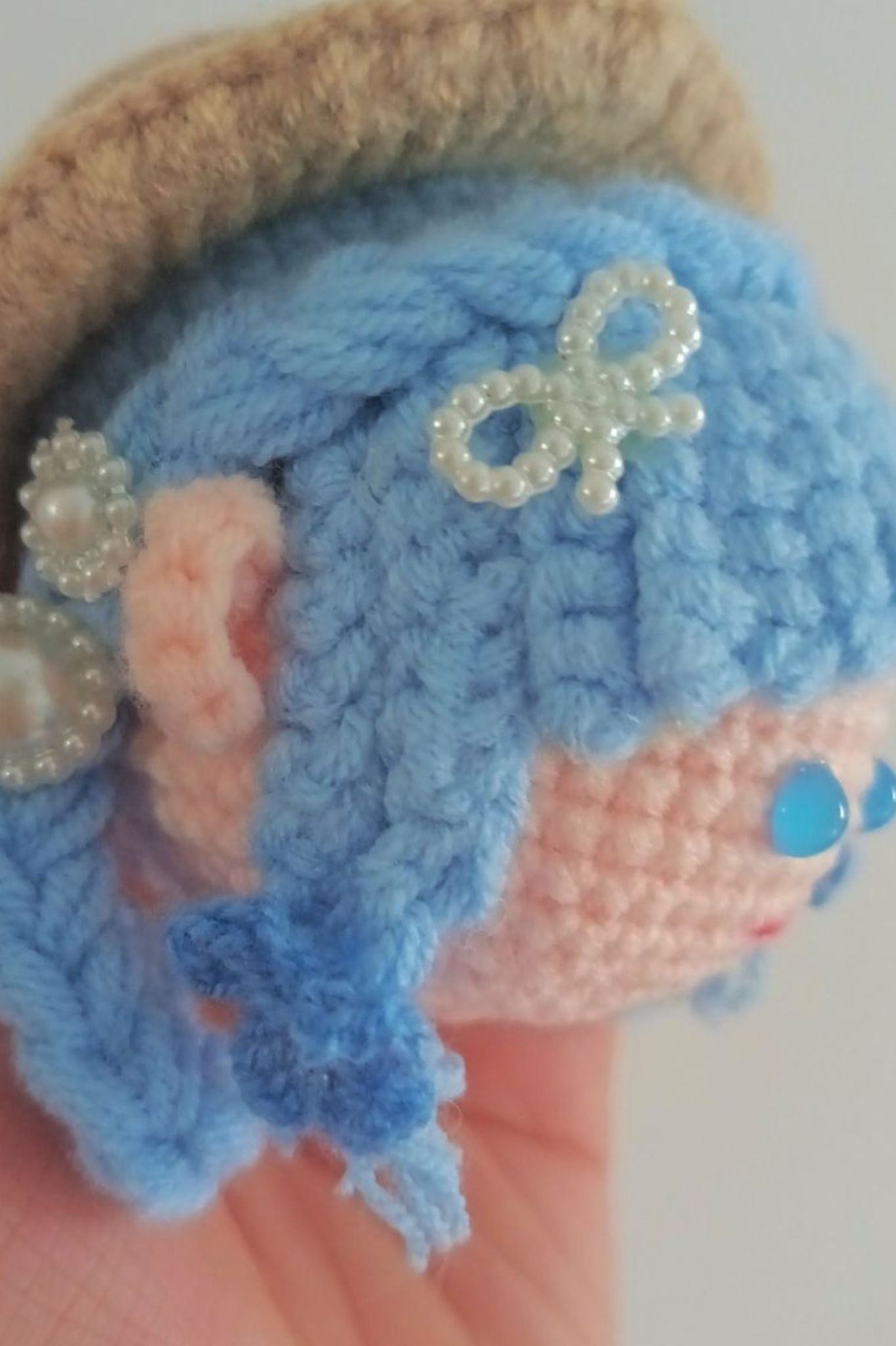 Handcrafted Custom Genshin Impact Kamisato Ayaka Anime-Inspired Treasure - Personalized Crochet Keychain Charm