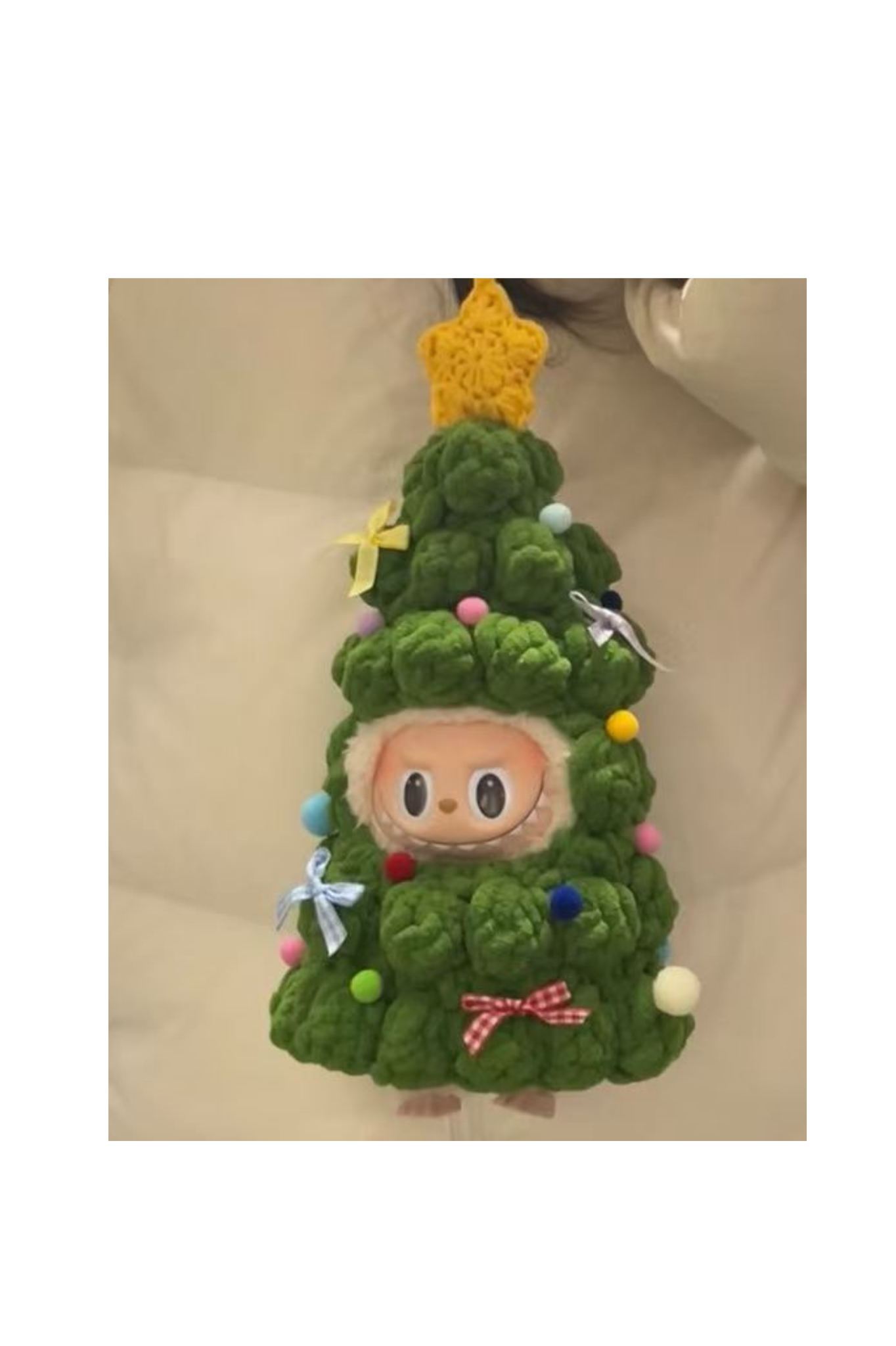 [Finished Product] Christmas Tree Labubu Doll Clothes Handmade Crochet