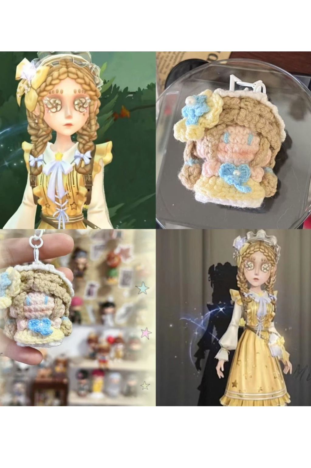 Finished Product Custom Identity V Anne Lester Game Fan Art - Handmade Crochet Keychain Charm