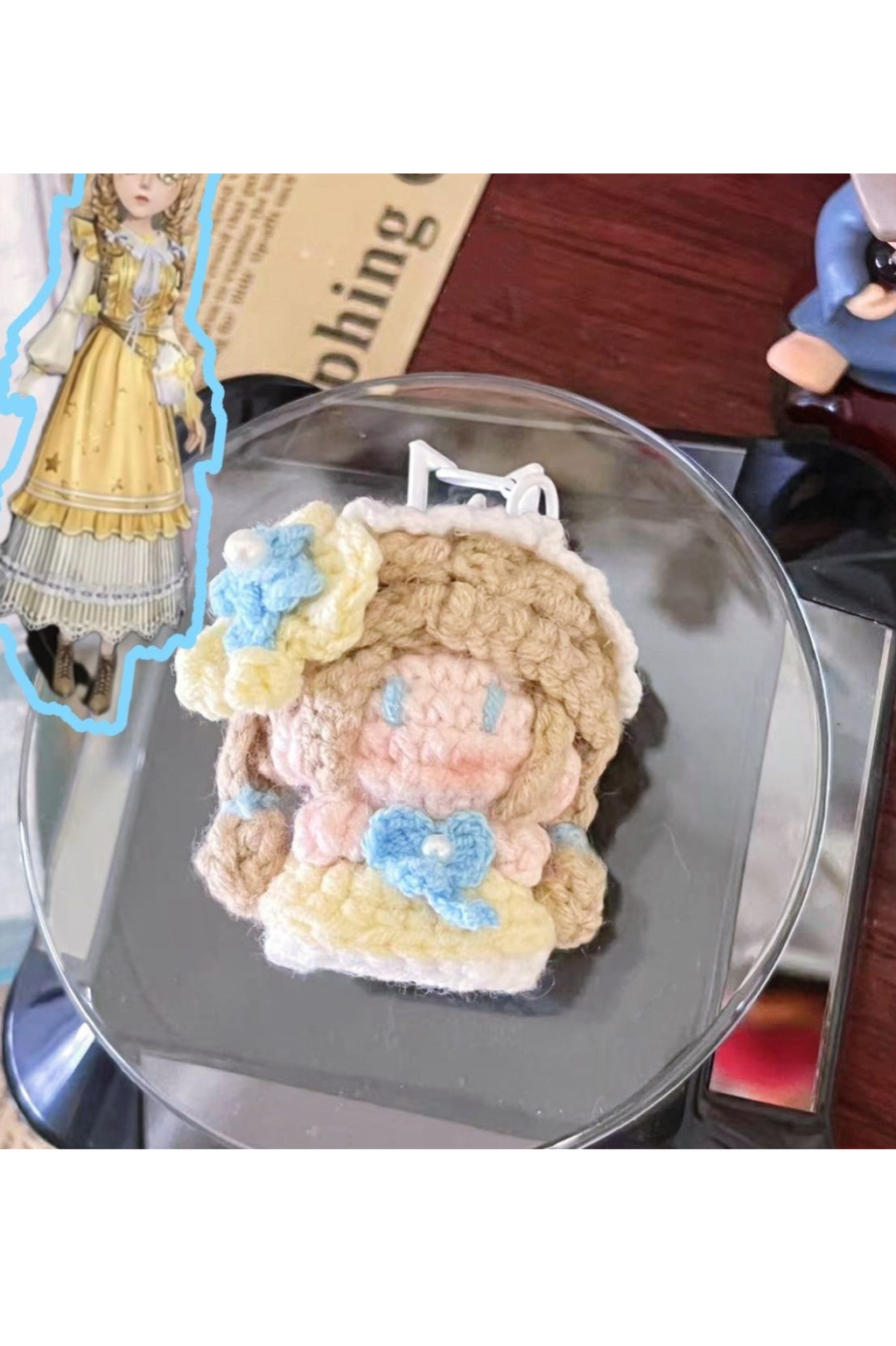 Finished Product Custom Identity V Anne Lester Game Fan Art - Handmade Crochet Keychain Charm