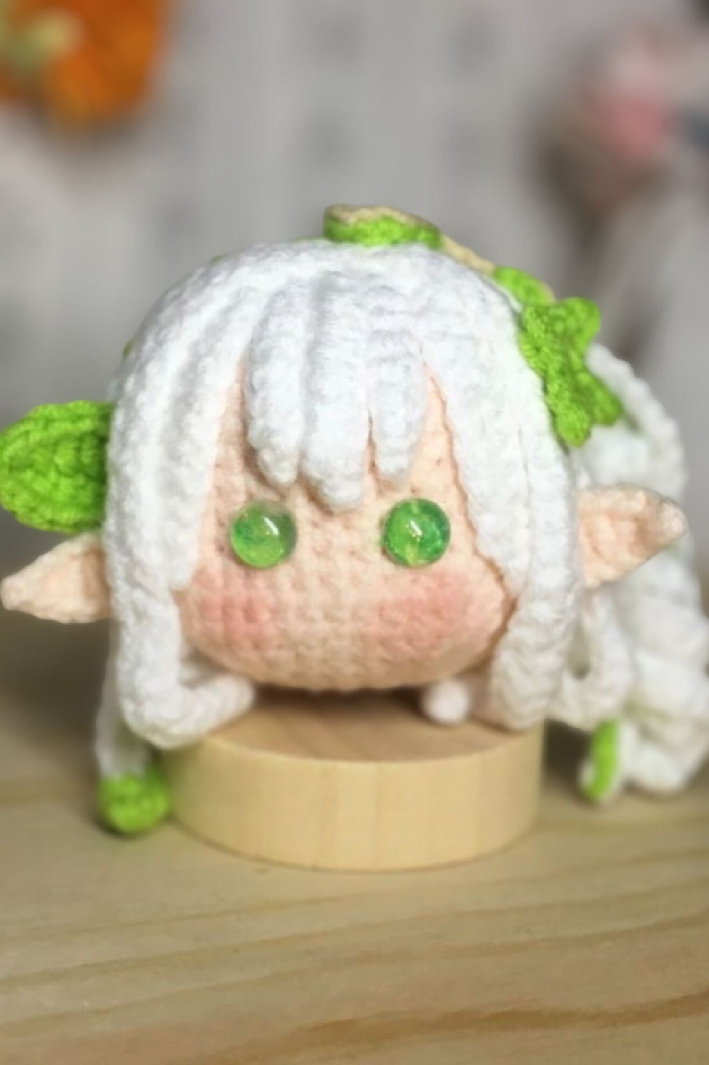 [Finished Product] Custom Nahida the Genshin Game Fan Art - Handmade Crochet Keychain Charm