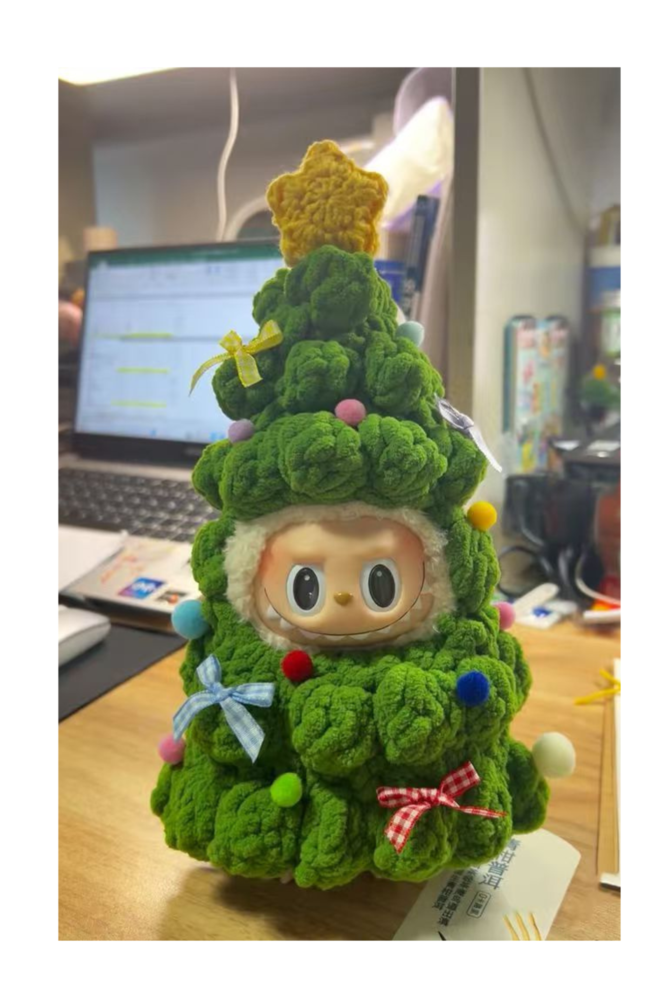 [Finished Product] Christmas Tree Labubu Doll Clothes Handmade Crochet