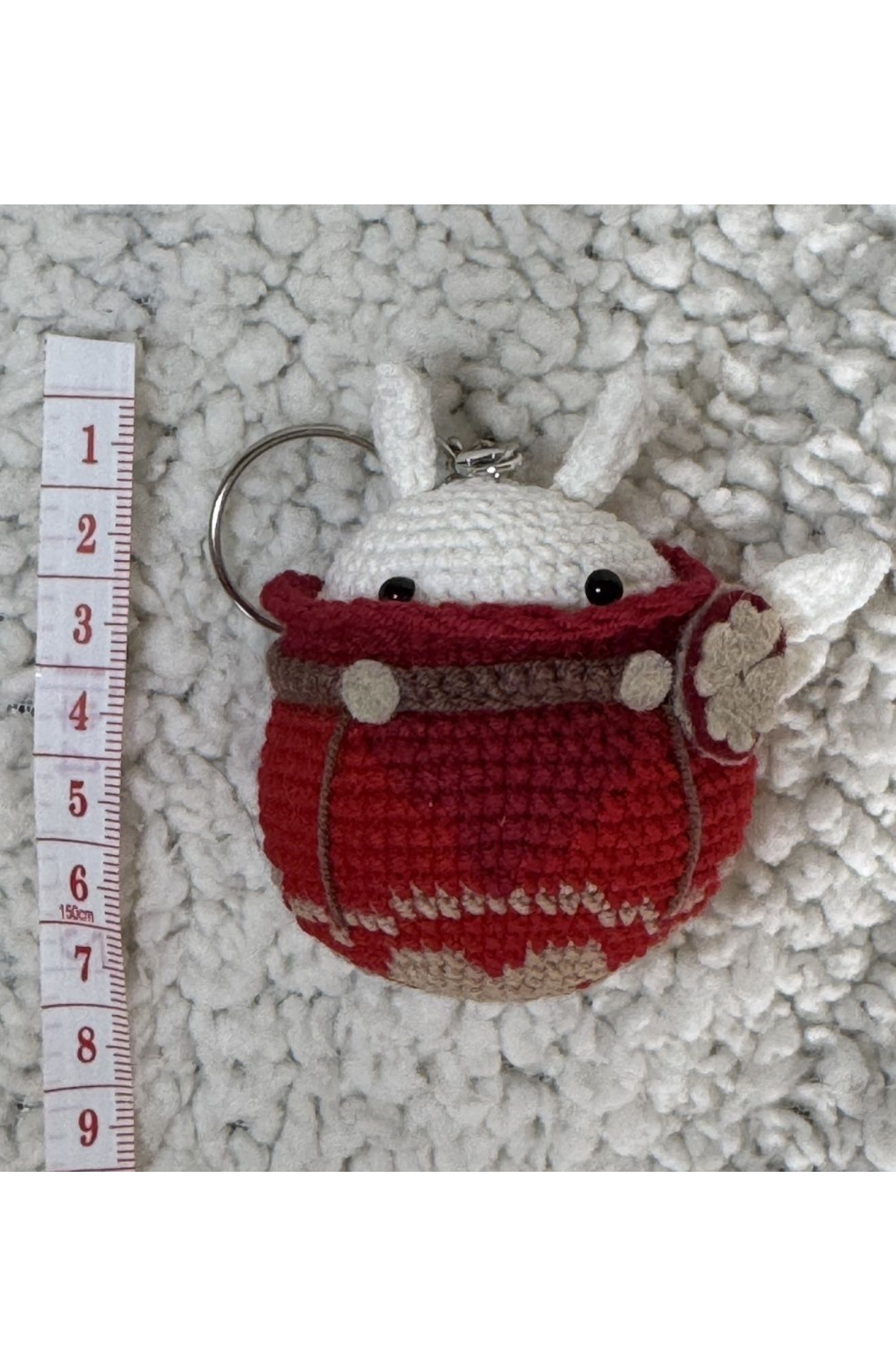 [Finished Product] Custom Bouncy Bomb Doll the Genshin Game Fan Art - Handmade Crochet Keychain Charm