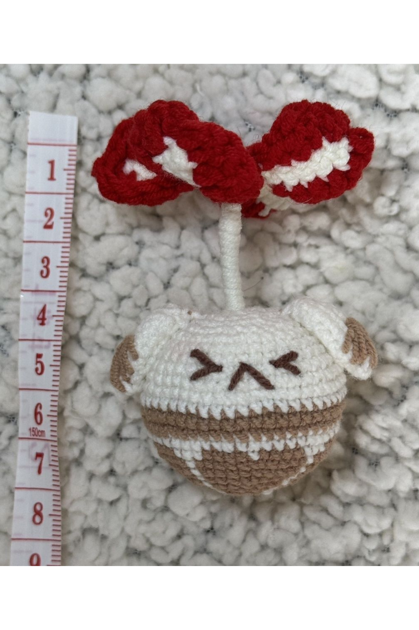 [Finished Product] Custom Bouncy Bomb Doll the Genshin Game Fan Art - Handmade Crochet Keychain Charm