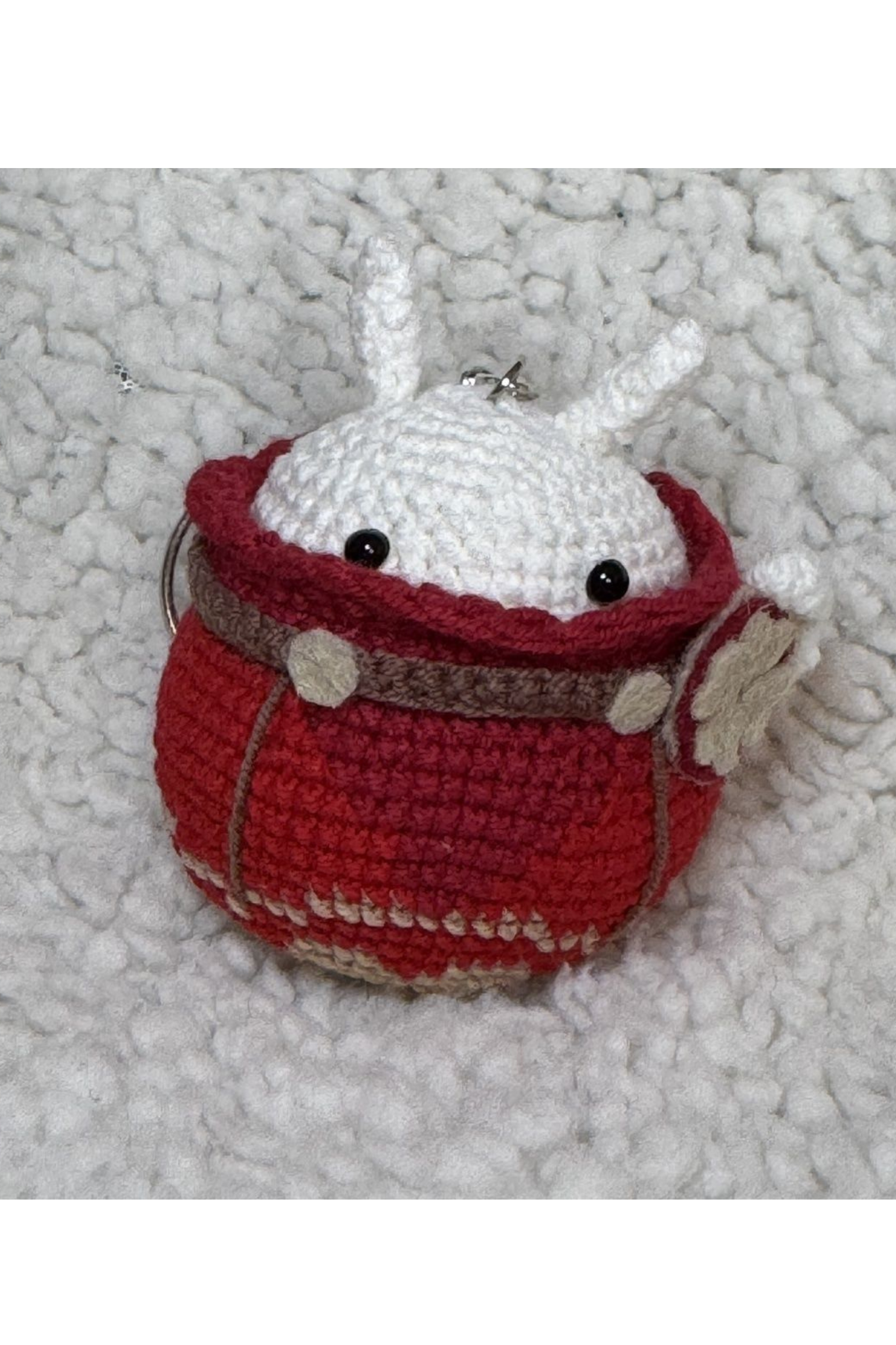 [Finished Product] Custom Bouncy Bomb Doll the Genshin Game Fan Art - Handmade Crochet Keychain Charm
