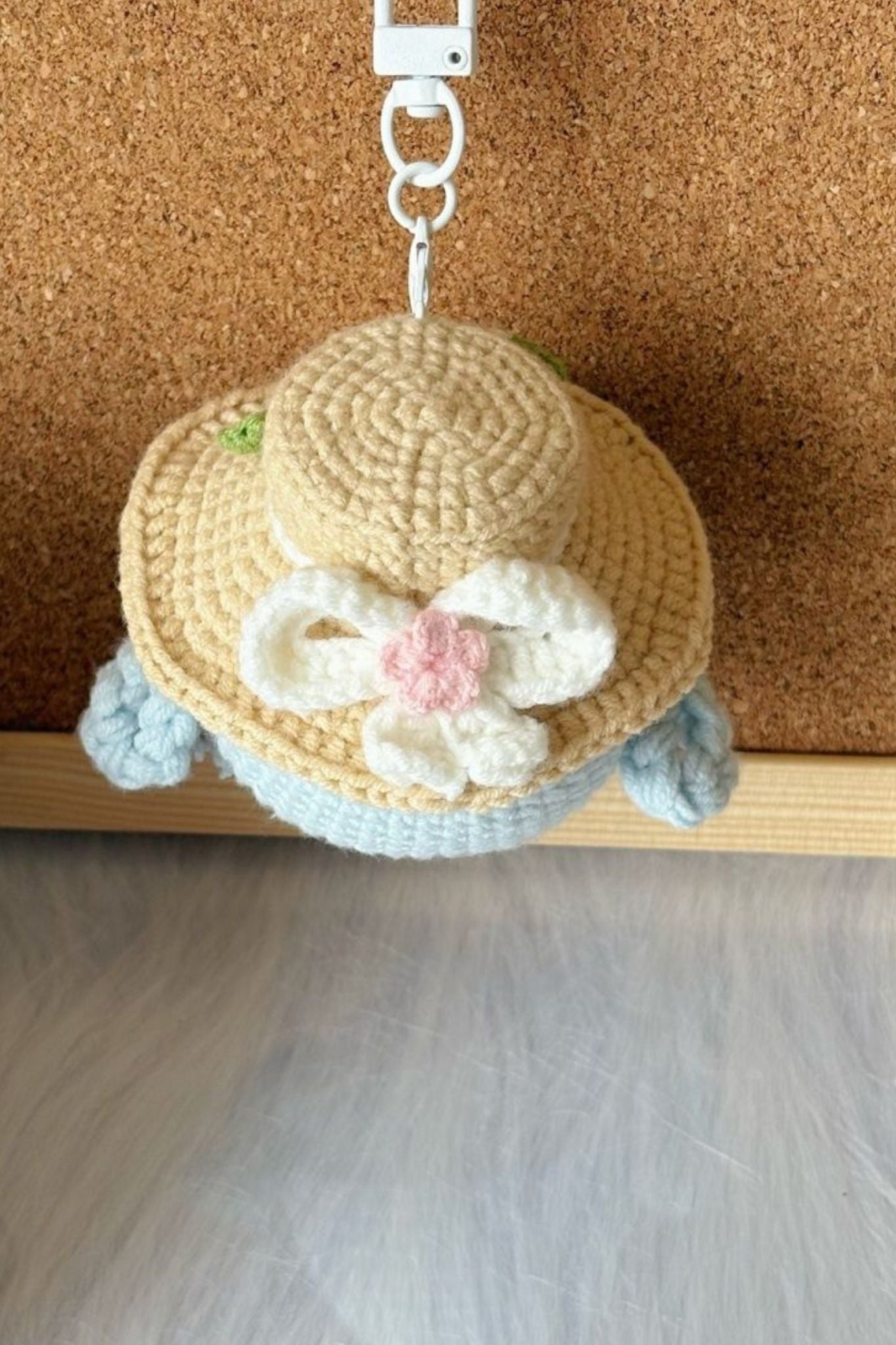 Handcrafted Custom Genshin Impact Kamisato Ayaka Anime-Inspired Treasure - Personalized Crochet Keychain Charm