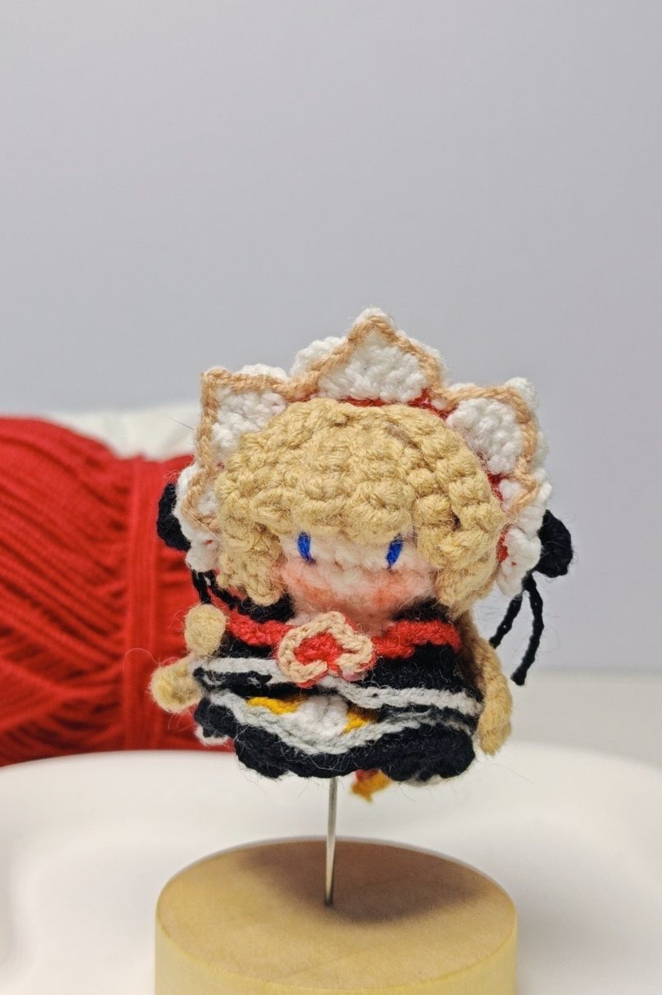 [Finished Product] Custom Marionette（Sandrone）the Genshin Game Fan Art - Handmade Crochet Keychain Charm