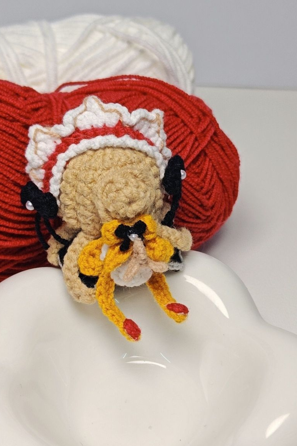 [Finished Product] Custom Marionette（Sandrone）the Genshin Game Fan Art - Handmade Crochet Keychain Charm