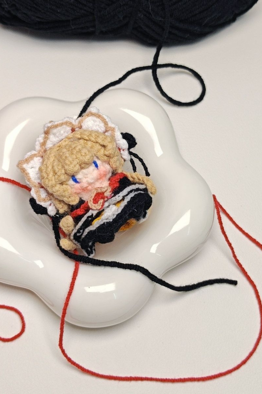 [Finished Product] Custom Marionette（Sandrone）the Genshin Game Fan Art - Handmade Crochet Keychain Charm