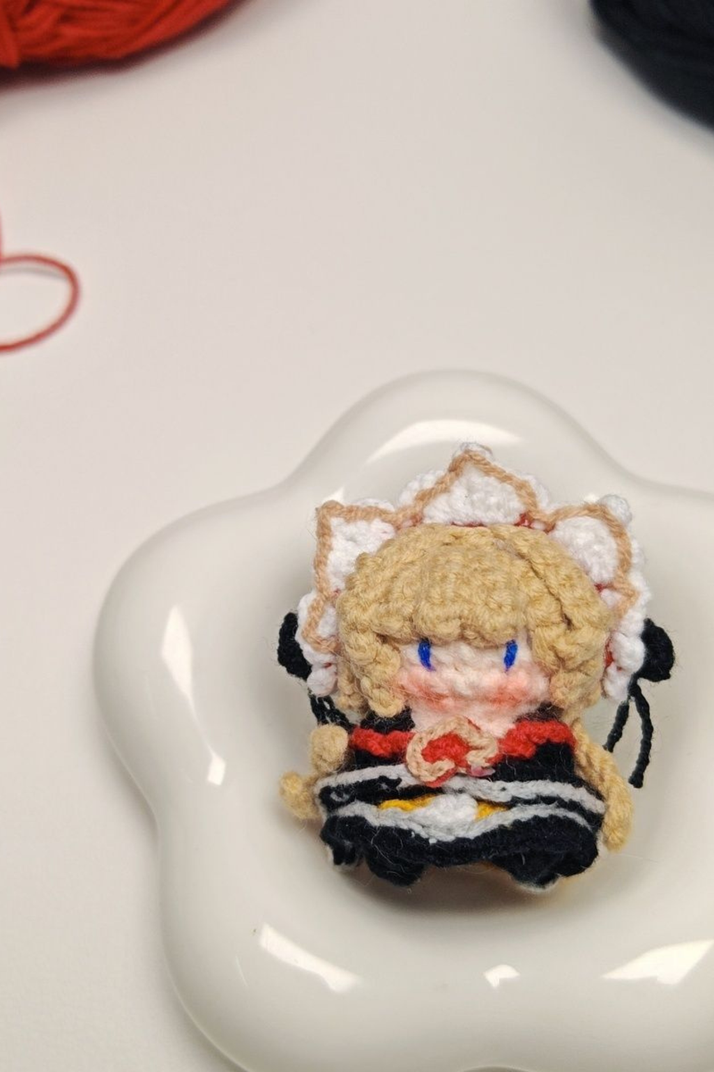 [Finished Product] Custom Marionette（Sandrone）the Genshin Game Fan Art - Handmade Crochet Keychain Charm