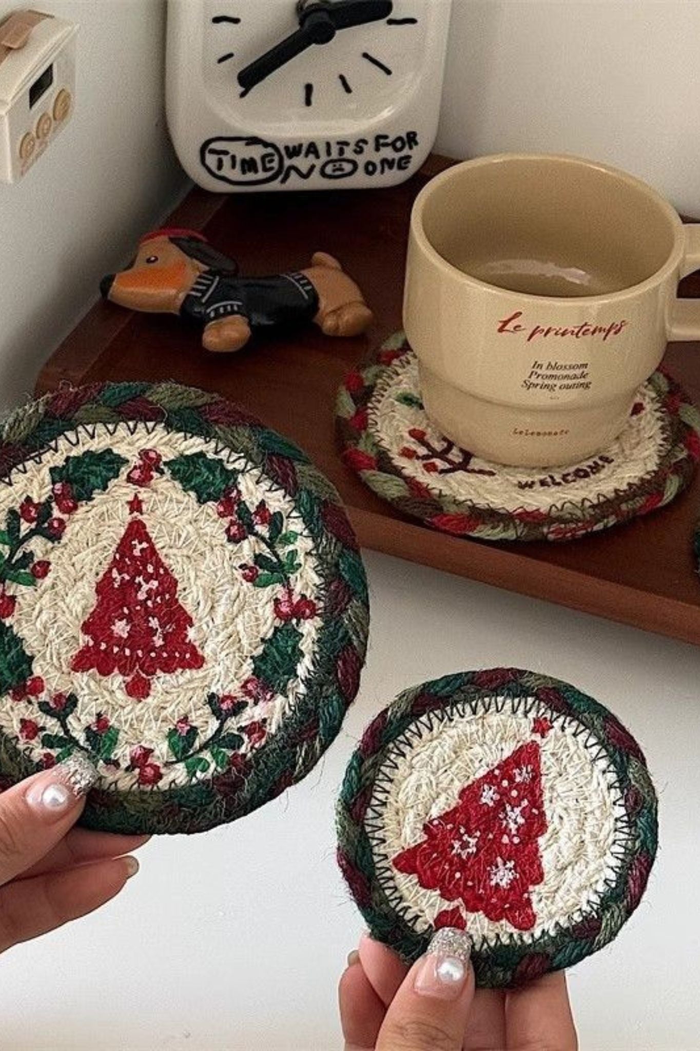 Handcrafted Embroidered Coasters