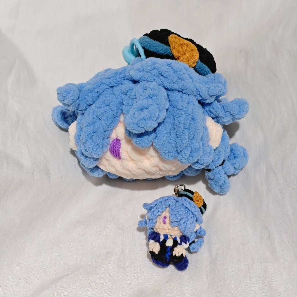 [Finished Product] Custom Honkai Star Rail Misha Game Fan Art - Handmade Crochet Keychain Charm