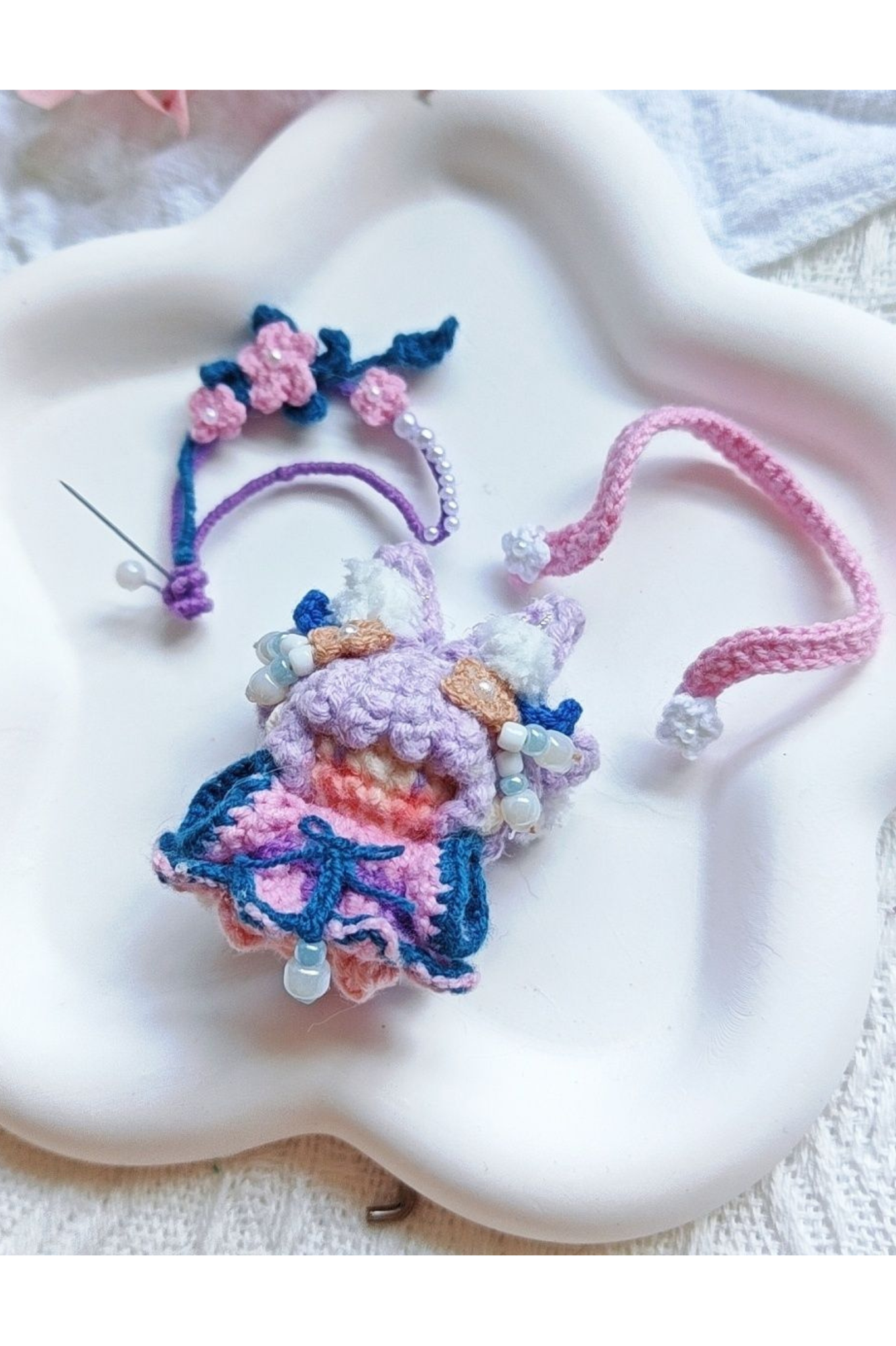 Finished Product Custom Infinity Nikki Game Fan Art-Handmade Crochet Keychain Charm