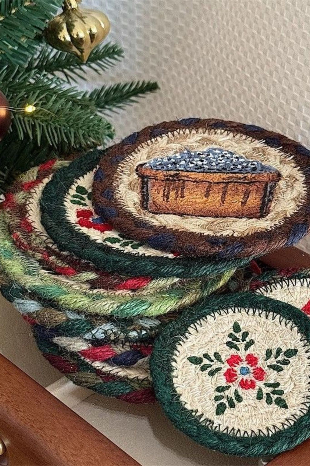Handcrafted Embroidered Coasters