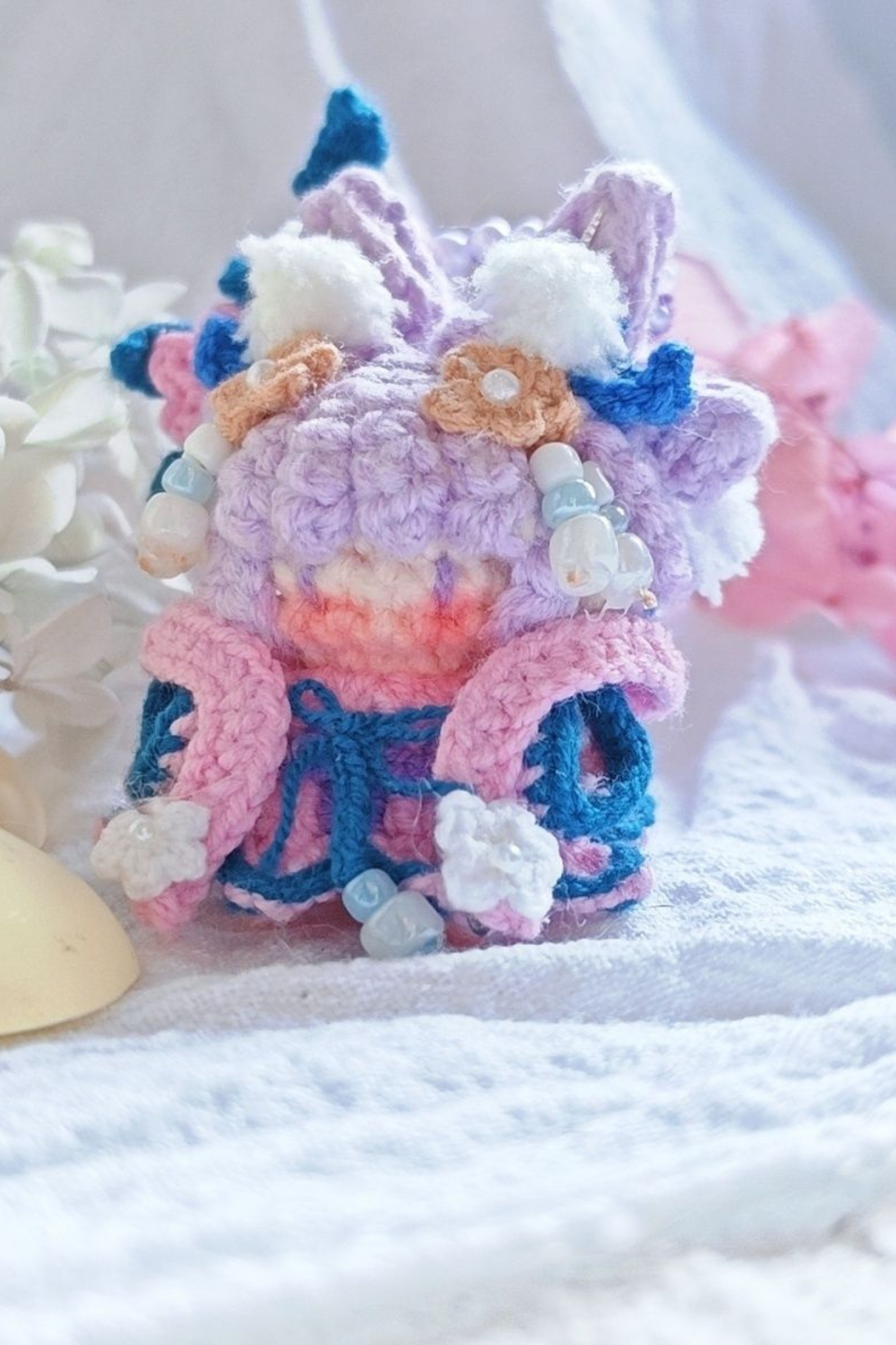 Finished Product Custom Infinity Nikki Game Fan Art-Handmade Crochet Keychain Charm