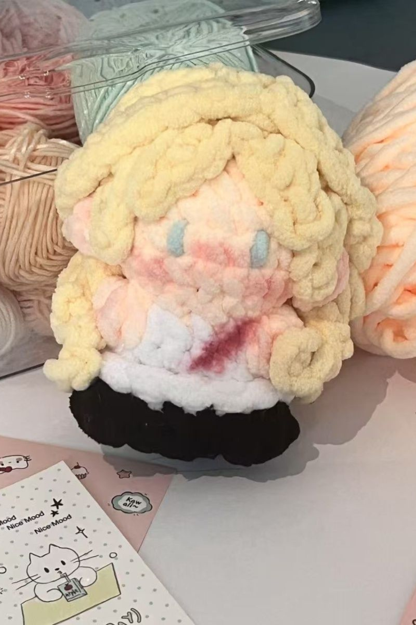 Finished Product Custom Identity V Joseph Desaulniers Doll Game Fan Art - Handmade Crochet Keychain Charm