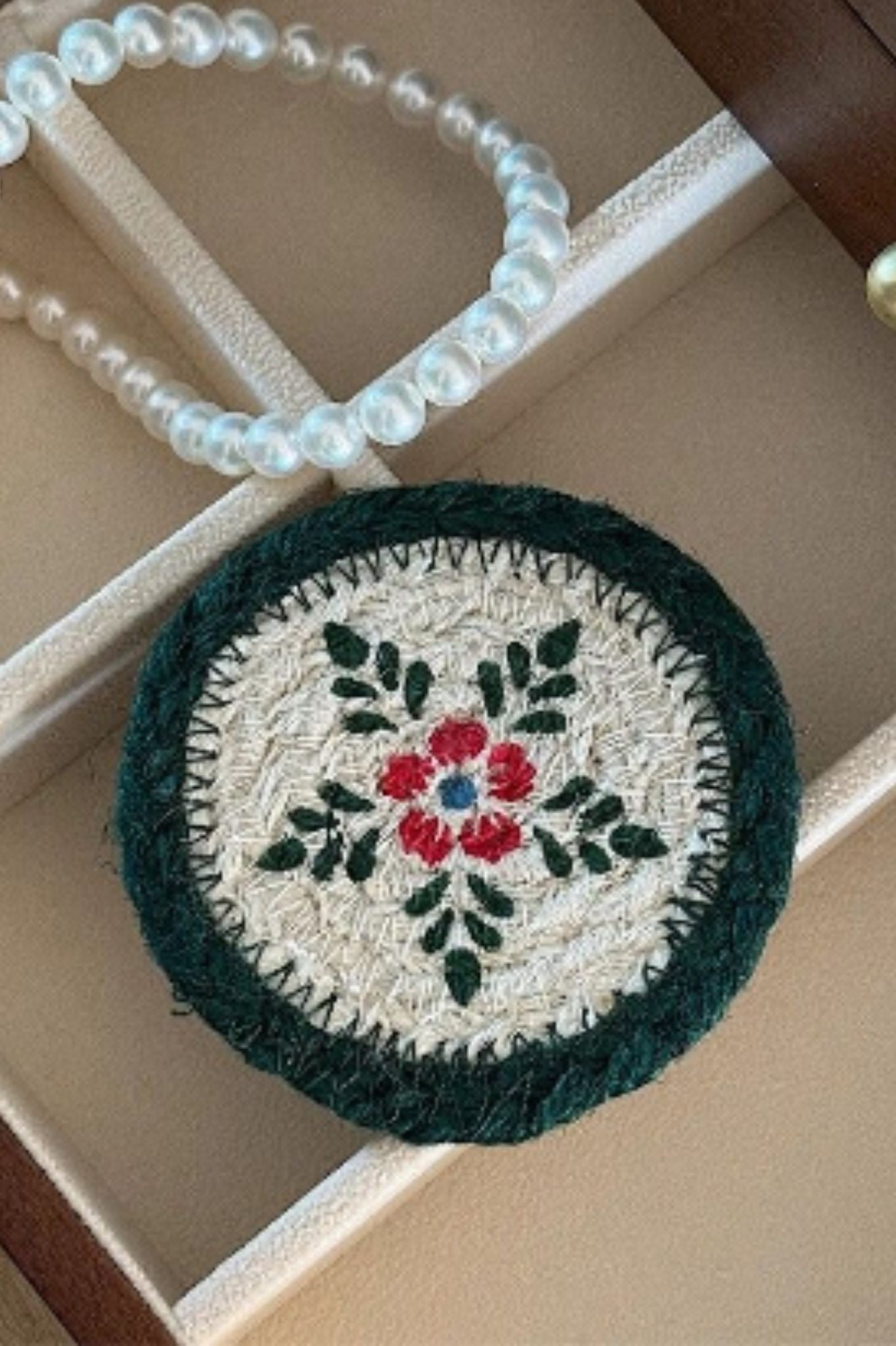 Handcrafted Embroidered Coasters