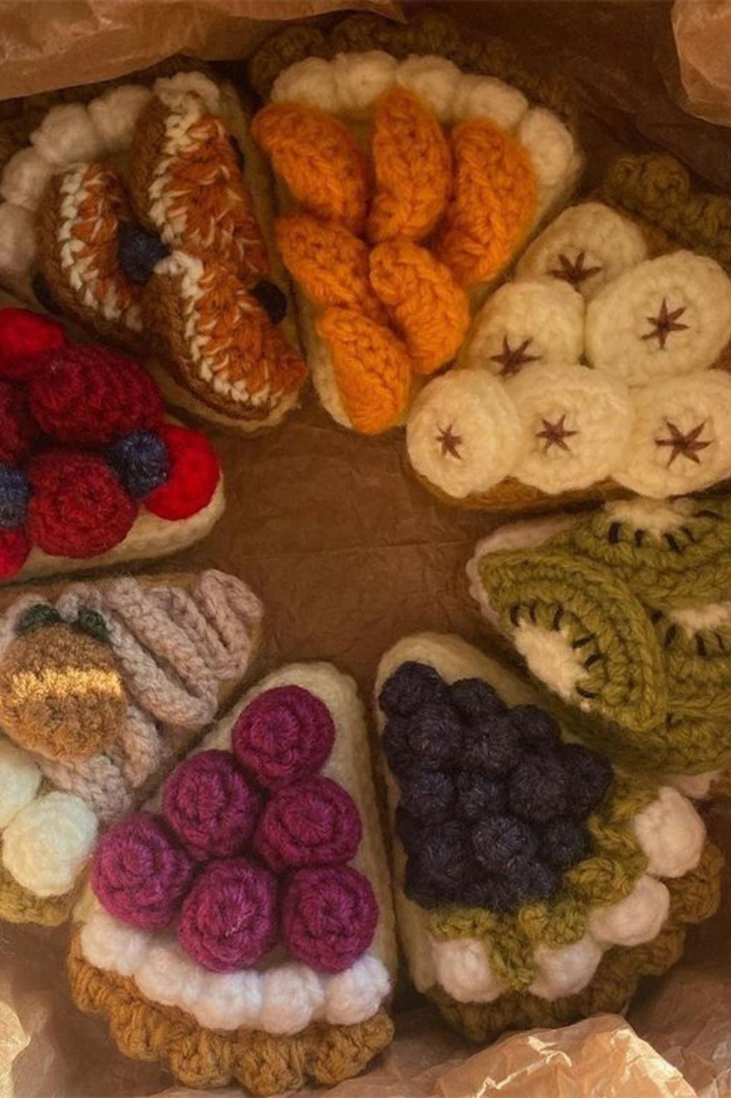 Crocheted Slice of Cake Collection