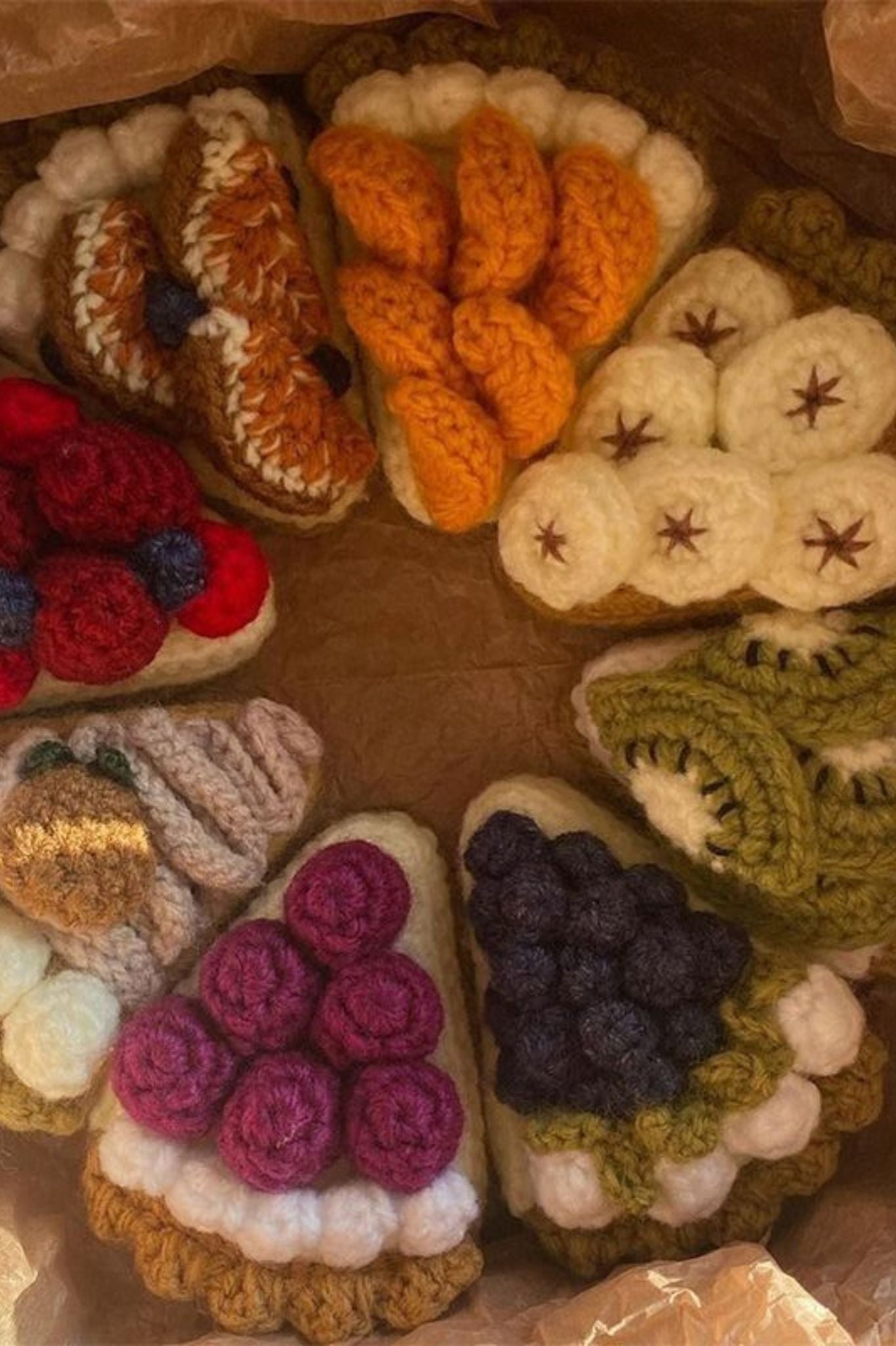 Crocheted Slice of Cake Collection