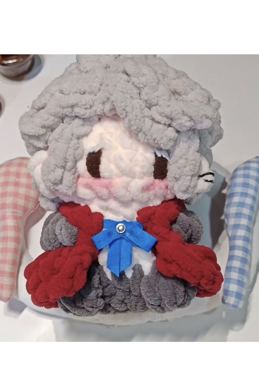 Finished Product Custom Identity V Composer Frederick Kreiburg Doll Game Fan Art - Handmade Crochet Keychain Charm