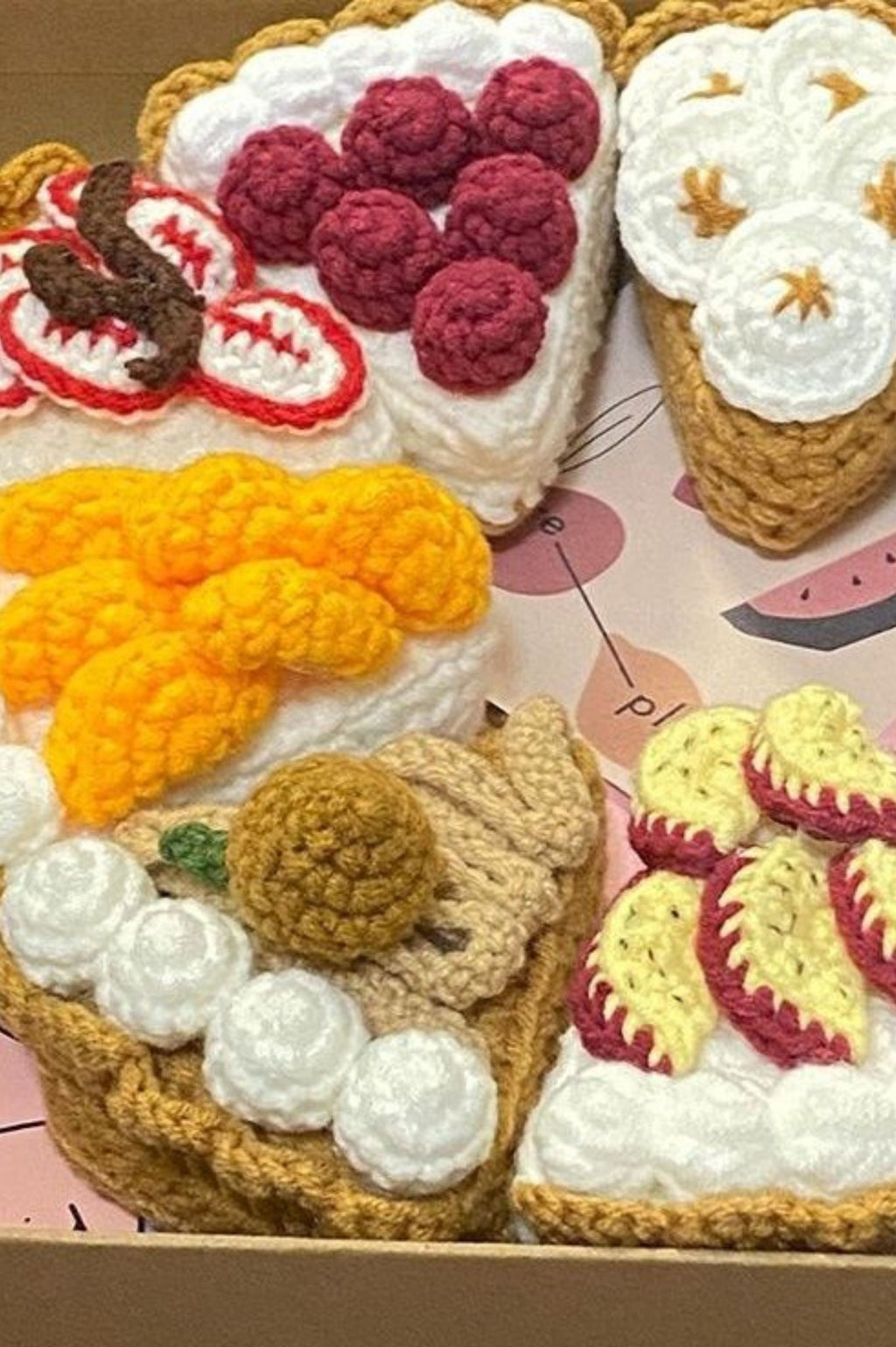 Crocheted Slice of Cake Collection