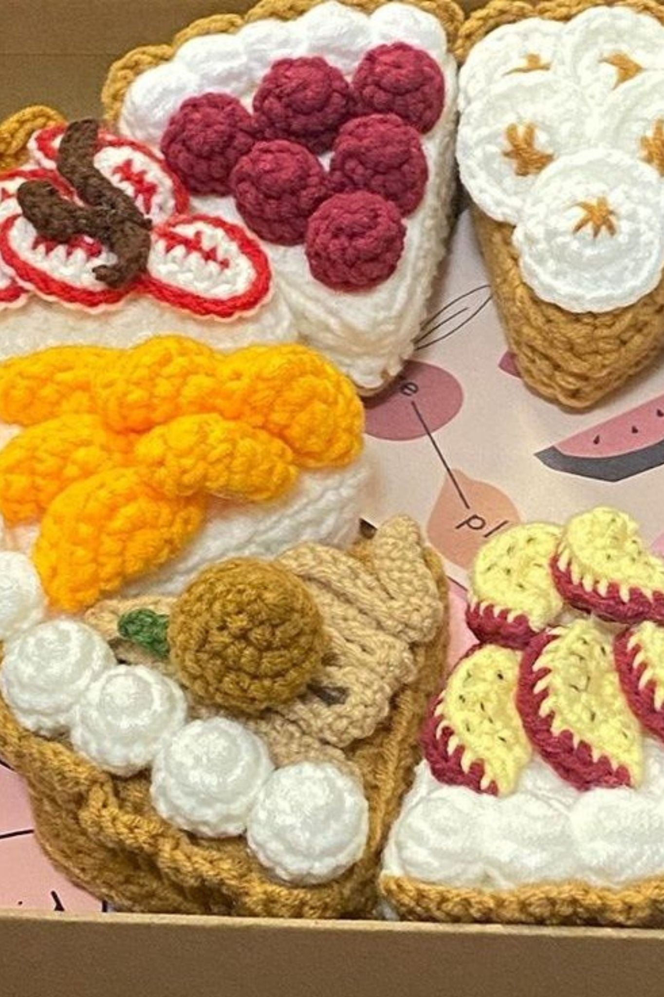 Crocheted Slice of Cake Collection