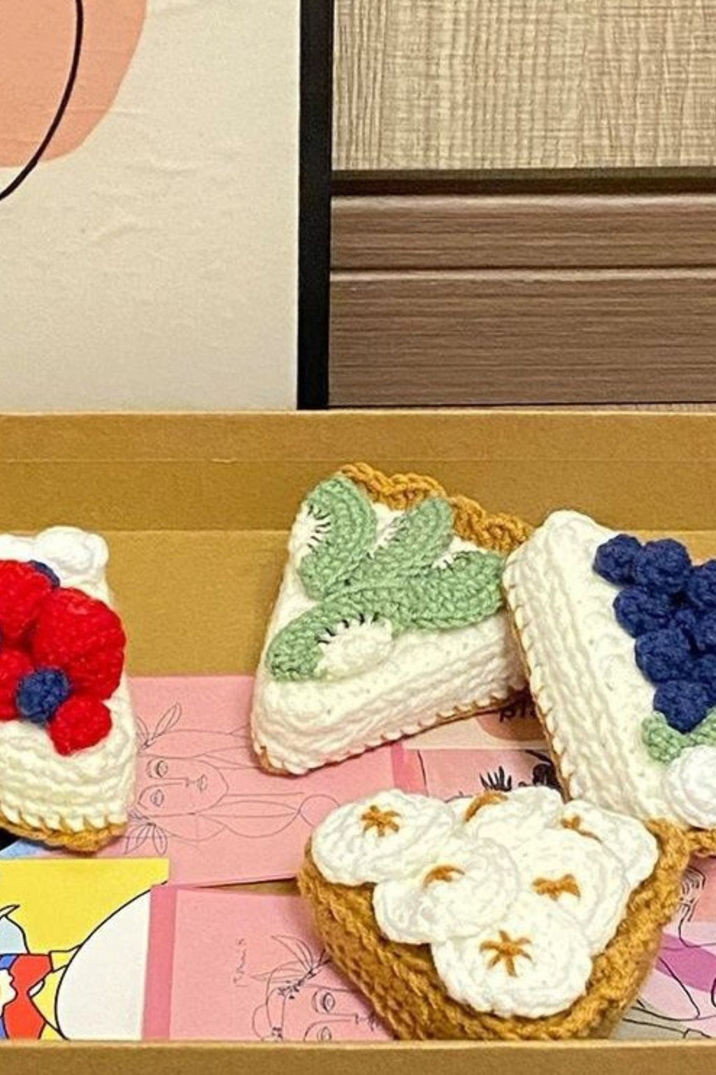 Crocheted Slice of Cake Collection