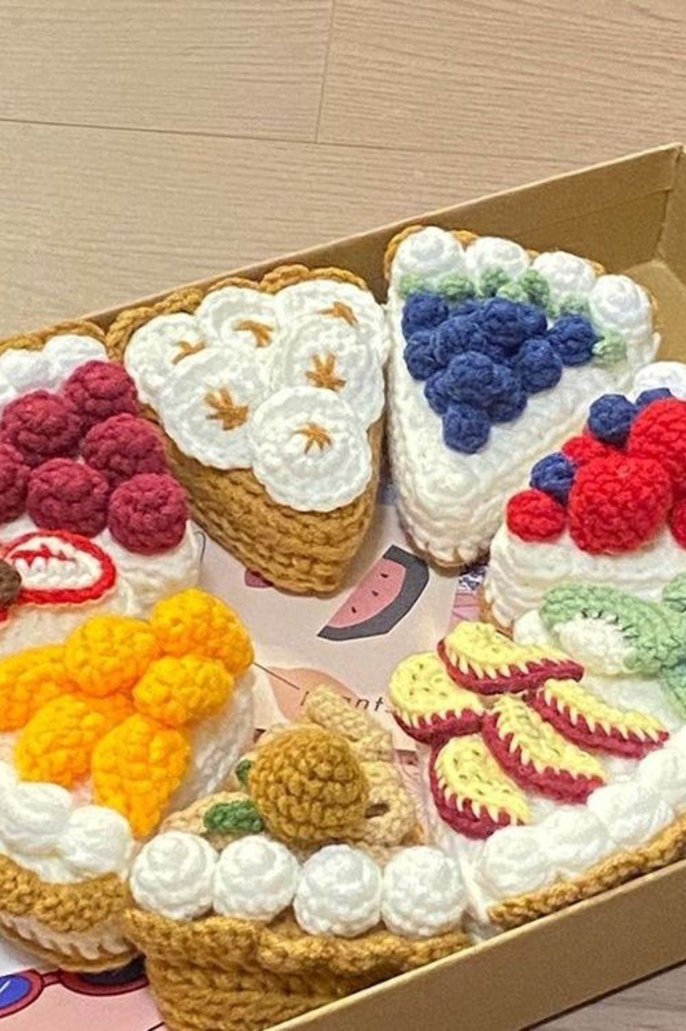 Crocheted Slice of Cake Collection