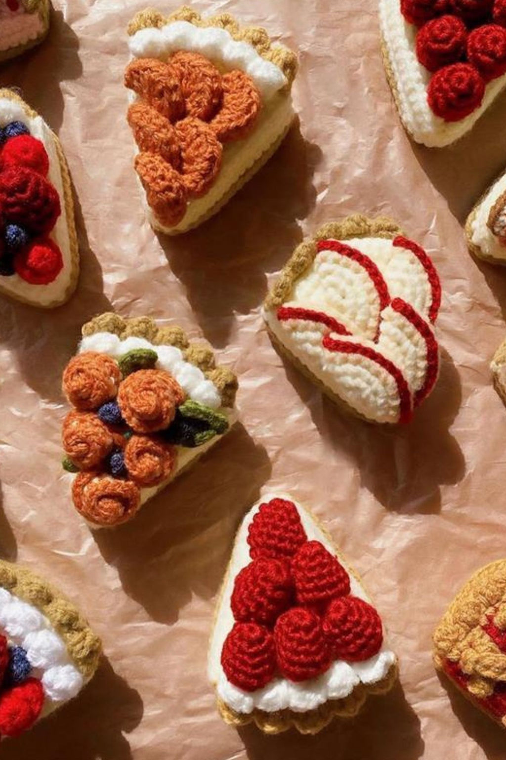 Crocheted Slice of Cake Collection