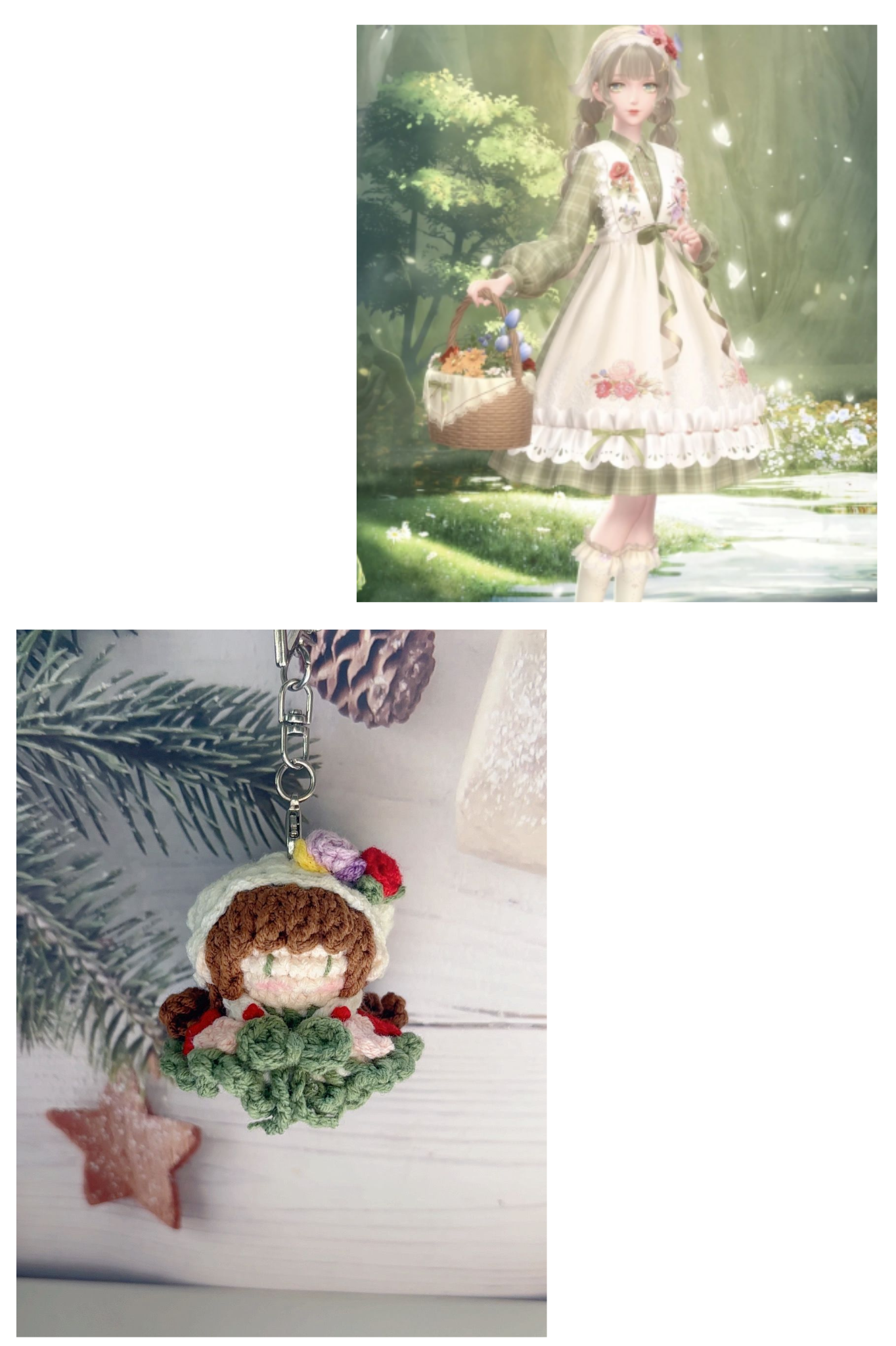 Finished Product Custom Infinity Nikki Game Fan Art-Handmade Crochet Keychain Charm