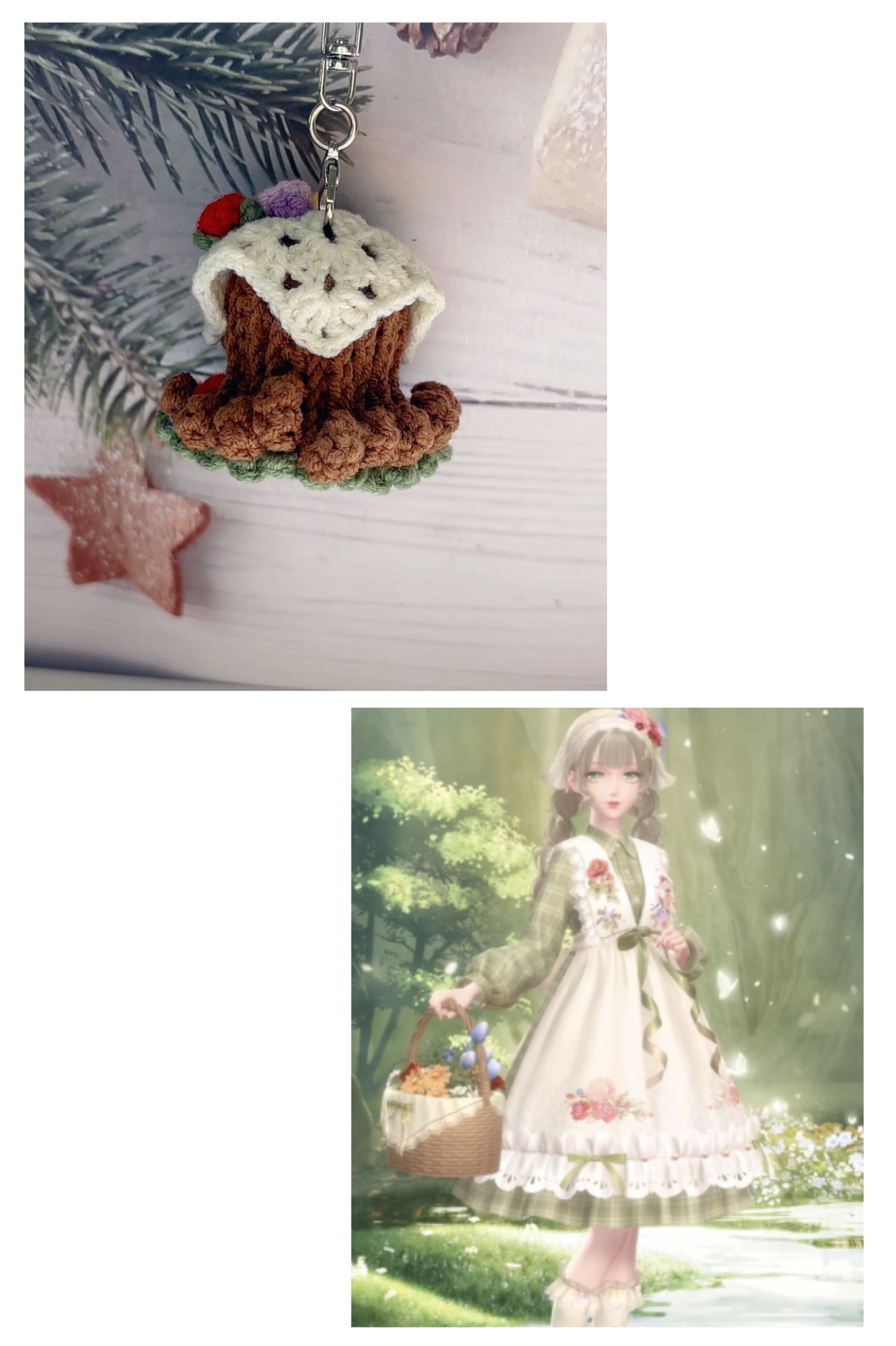 Finished Product Custom Infinity Nikki Game Fan Art-Handmade Crochet Keychain Charm