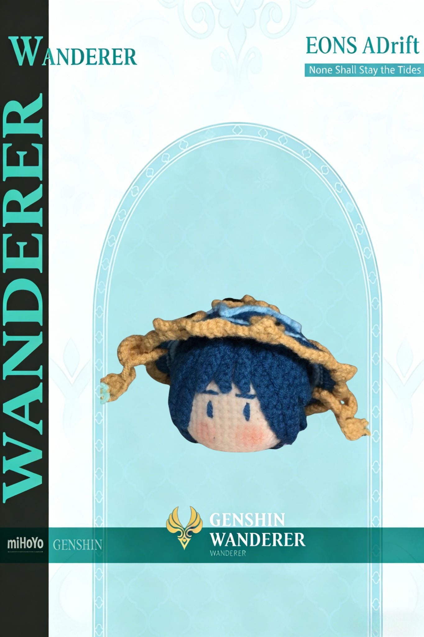 [Finished Product] Custom the Genshin Game Kunikuzushi （Scaramouche）Fan Art - Handmade Crochet Keychain Charm