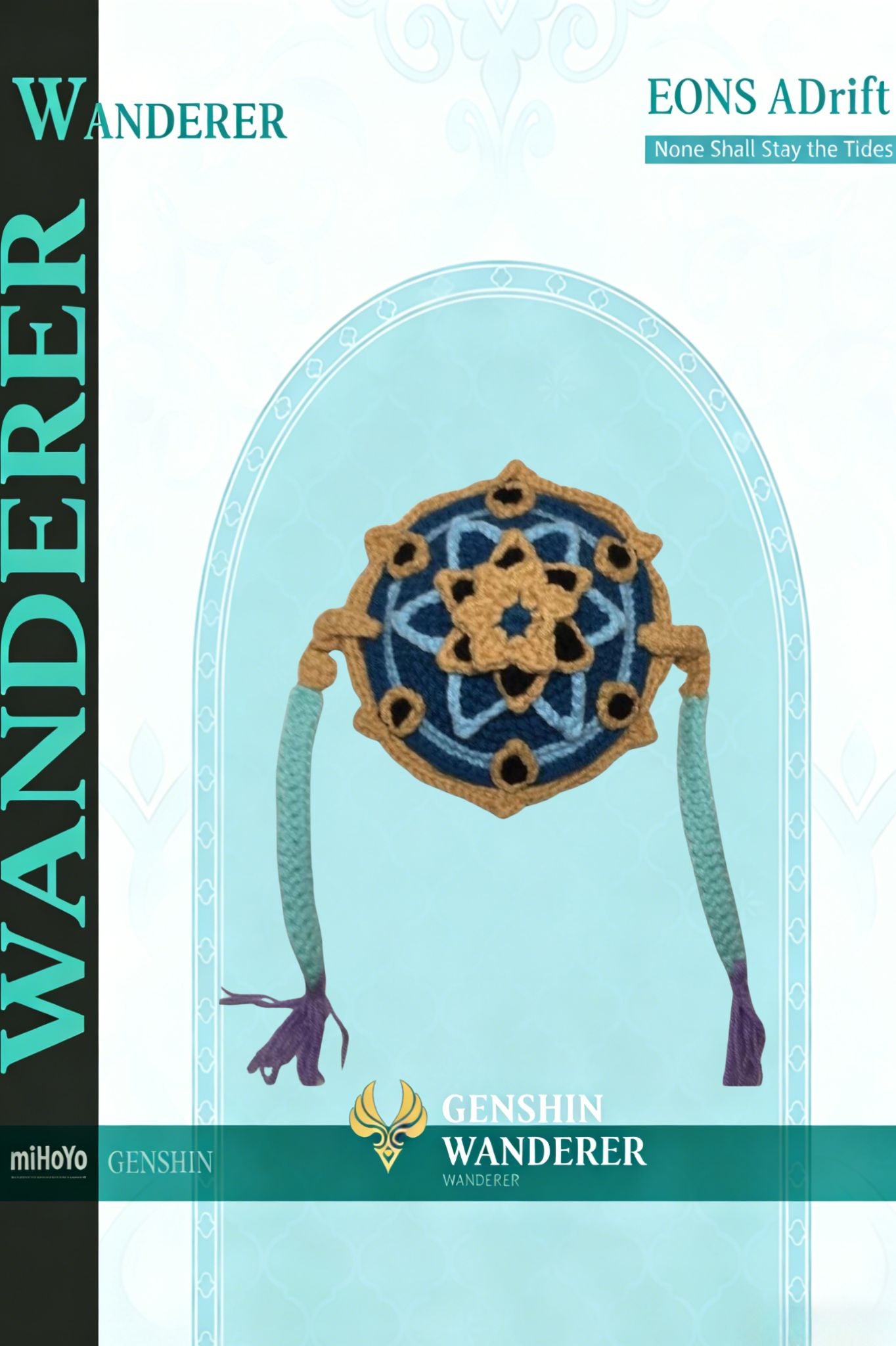 [Finished Product] Custom the Genshin Game Kunikuzushi （Scaramouche）Fan Art - Handmade Crochet Keychain Charm