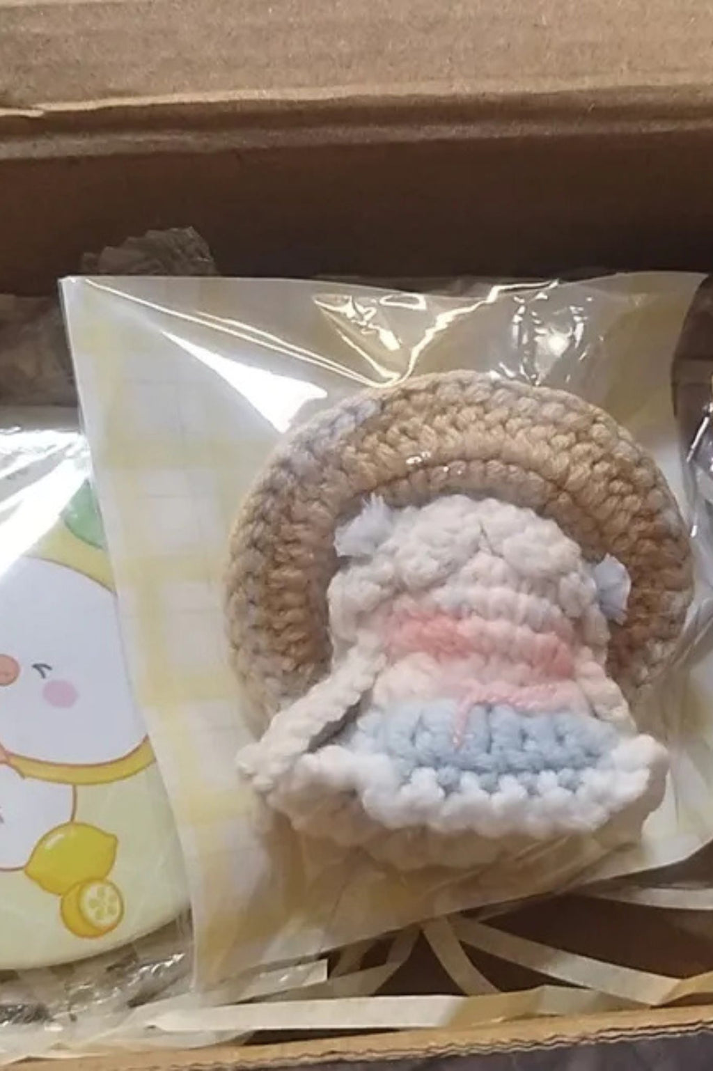 Finished Product Custom Infinity Nikki Game Fan Art - Handmade Crochet Keychain Charm (Light Blonde Straw Hat Style)