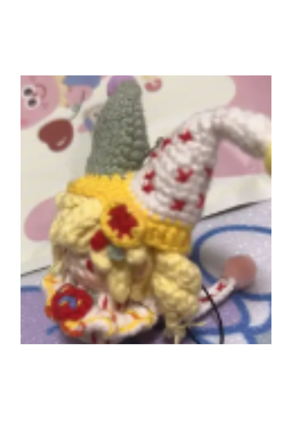Finished Product Custom Infinity Nikki Game Fan Art - Handmade Crochet Keychain Charm（Carnival Night Clown Style）