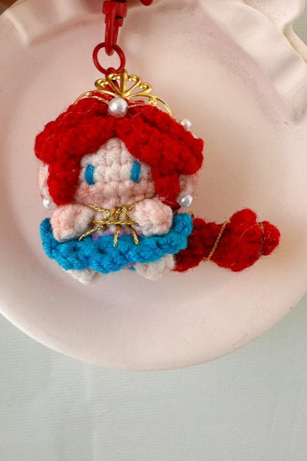 Finished Product Custom Identity V Gardener Grace Game Fan Art - Handmade Crochet Keychain Charm
