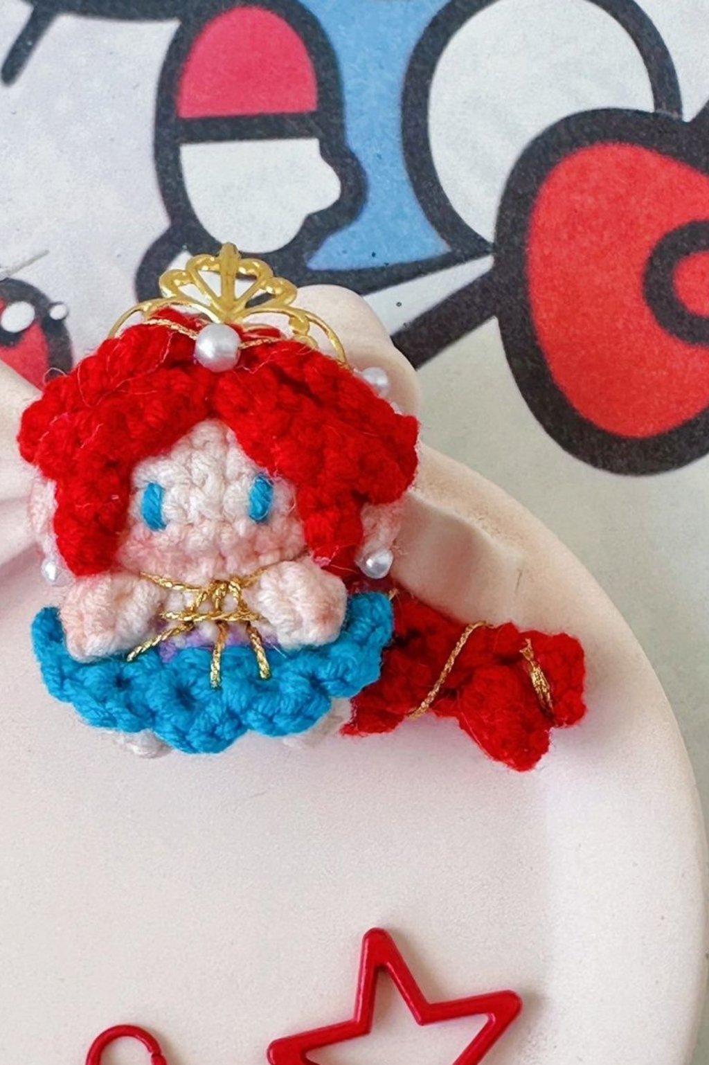 Finished Product Custom Identity V Gardener Grace Game Fan Art - Handmade Crochet Keychain Charm